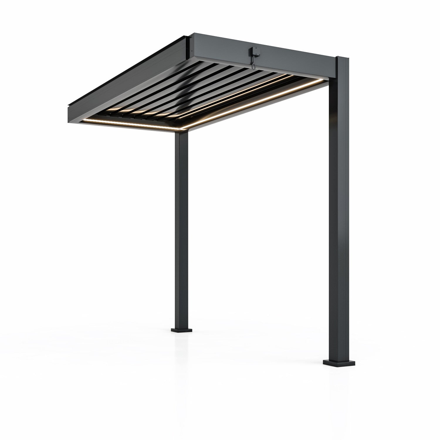 Eden Pergola Aluminium Manual Extension 3 x 1.375m - Frame Only - Grey