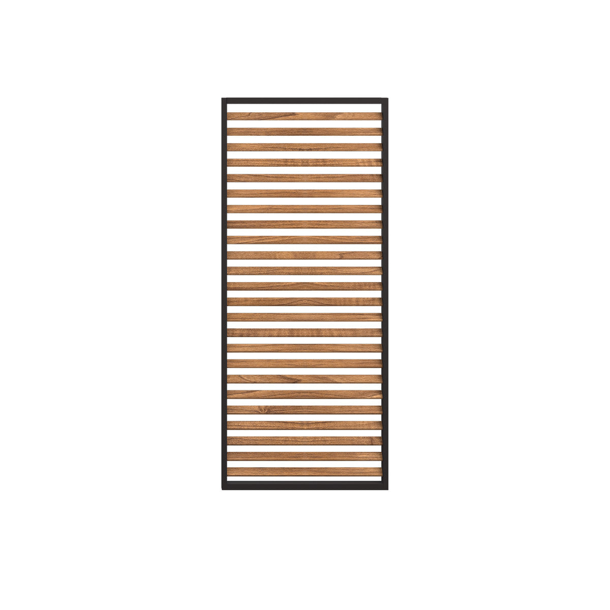 Pergola Aluminium Louvre Wood Effect Panel 123x218 - Grey Frame & Middle Beam