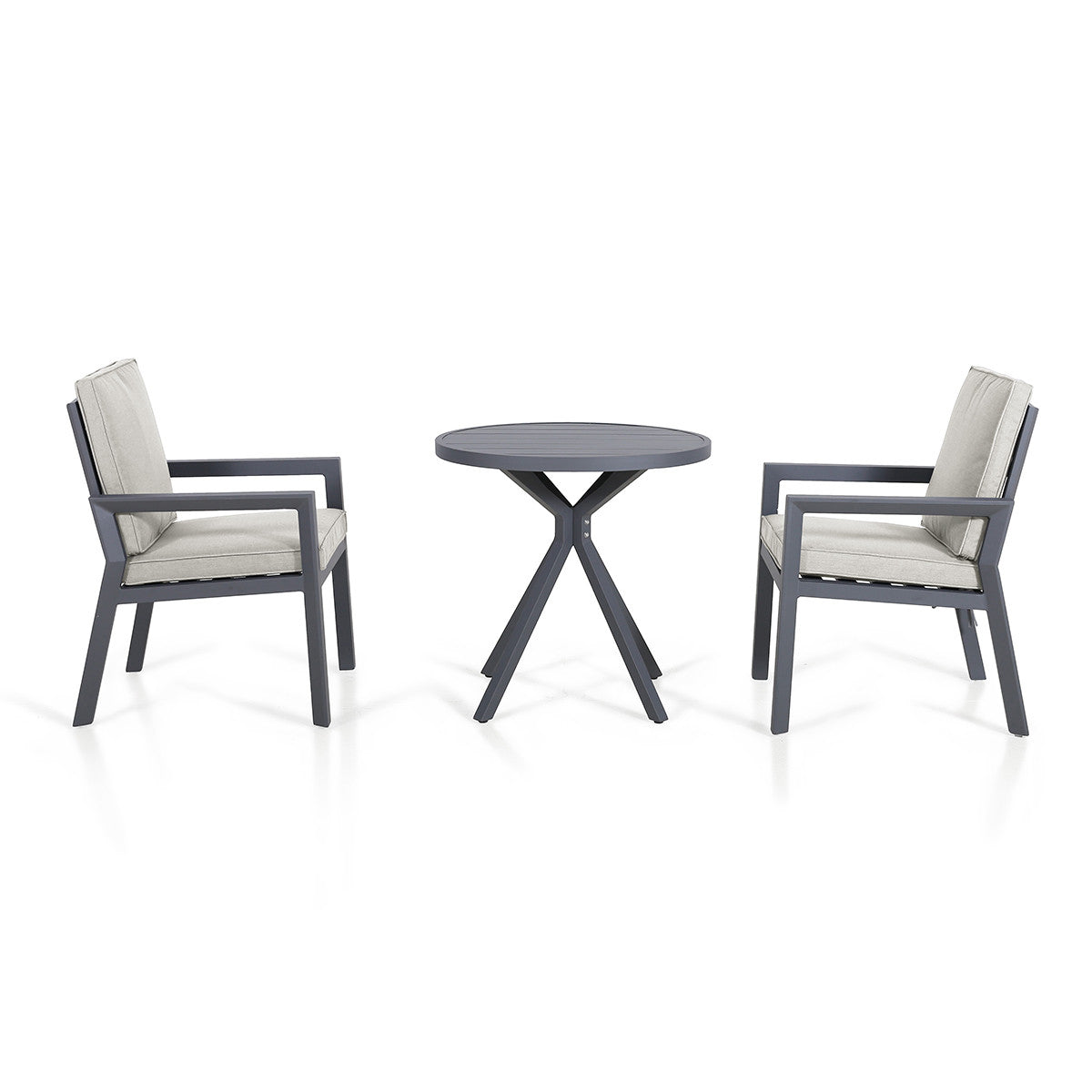 Maze New York Dove Grey Outdoor Bistro Set
