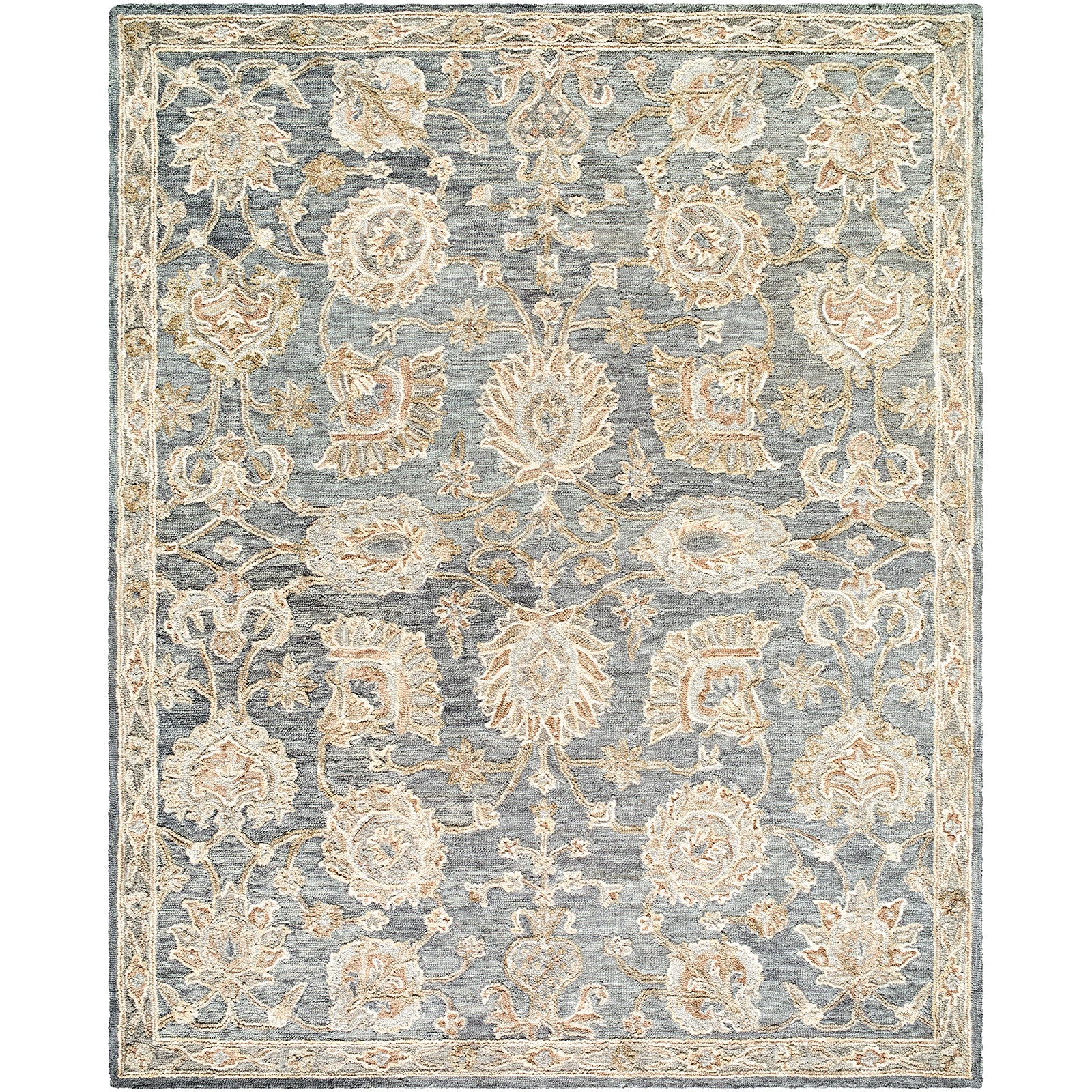 Arnold Traditional Wool Traditional Boho Blue & Denim Rug 152x229cm - product image
