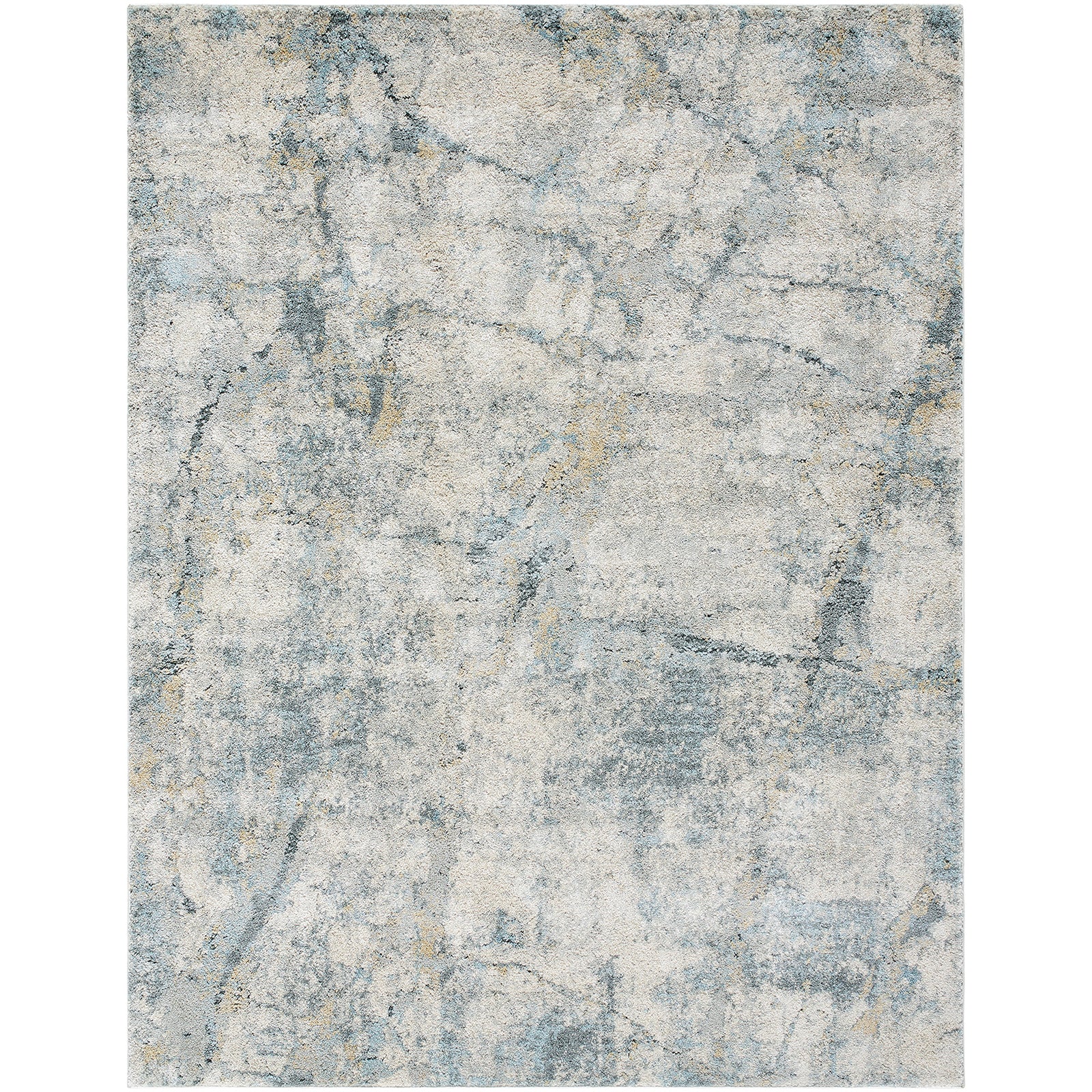 Avellino Abstract Modern Marble High Pile Grey & Blue & Beige Polypropylene & Polyester Rug 160x213cm - product image