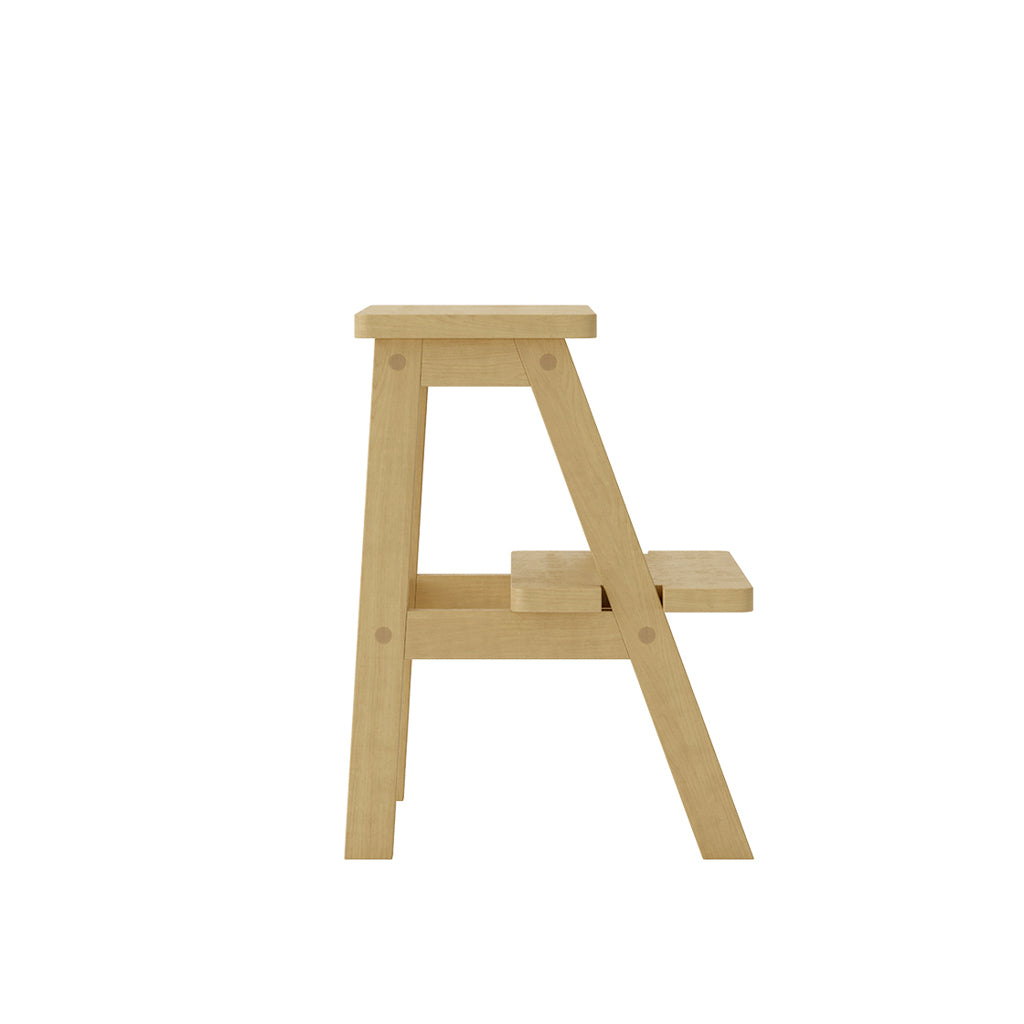 Addie Natural Pine Wood Stool Side Table