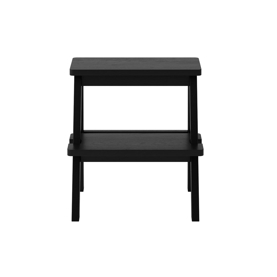 Addie Black Pine Wood Stool Side Table