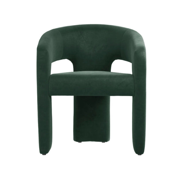 Alba Forest Green Velvet Tripod Dining Chair