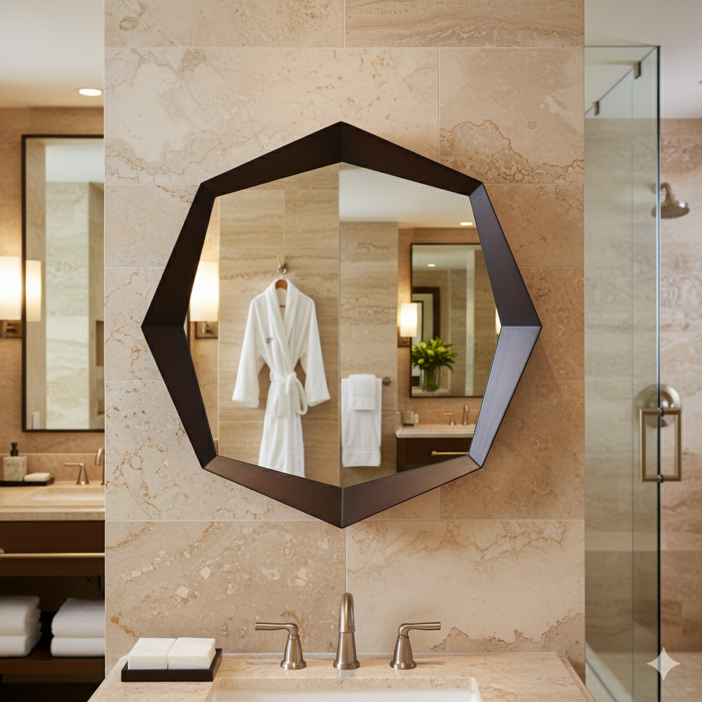 Amber Antique Bronze Hairline Mirror