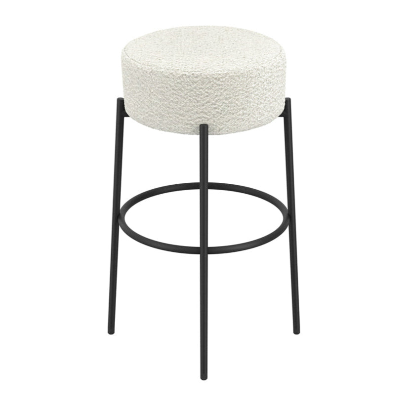 Anais Ivory White Boucle Counter Stool