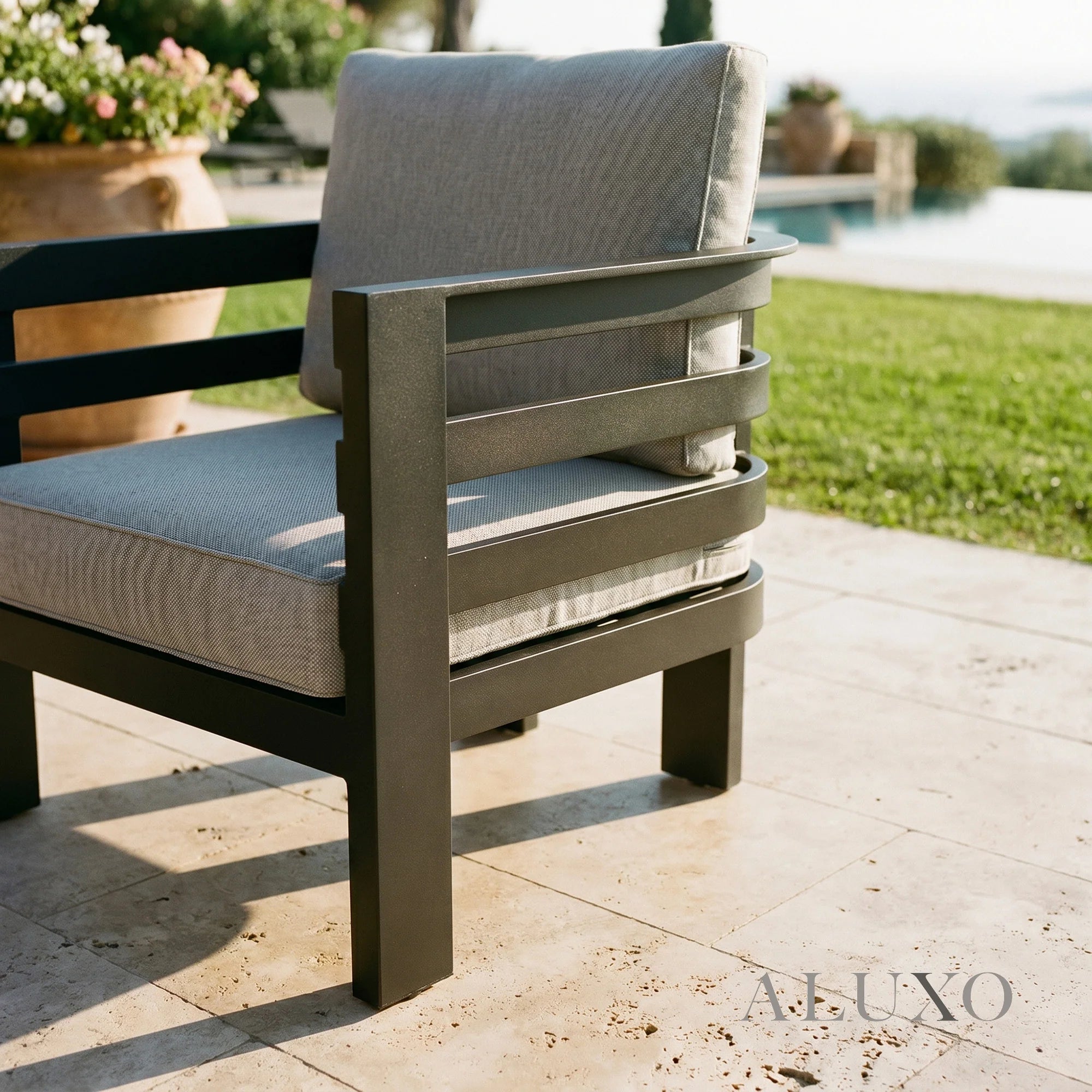 Andros Outdoor Lounge Set - Onyx - 5 Seater