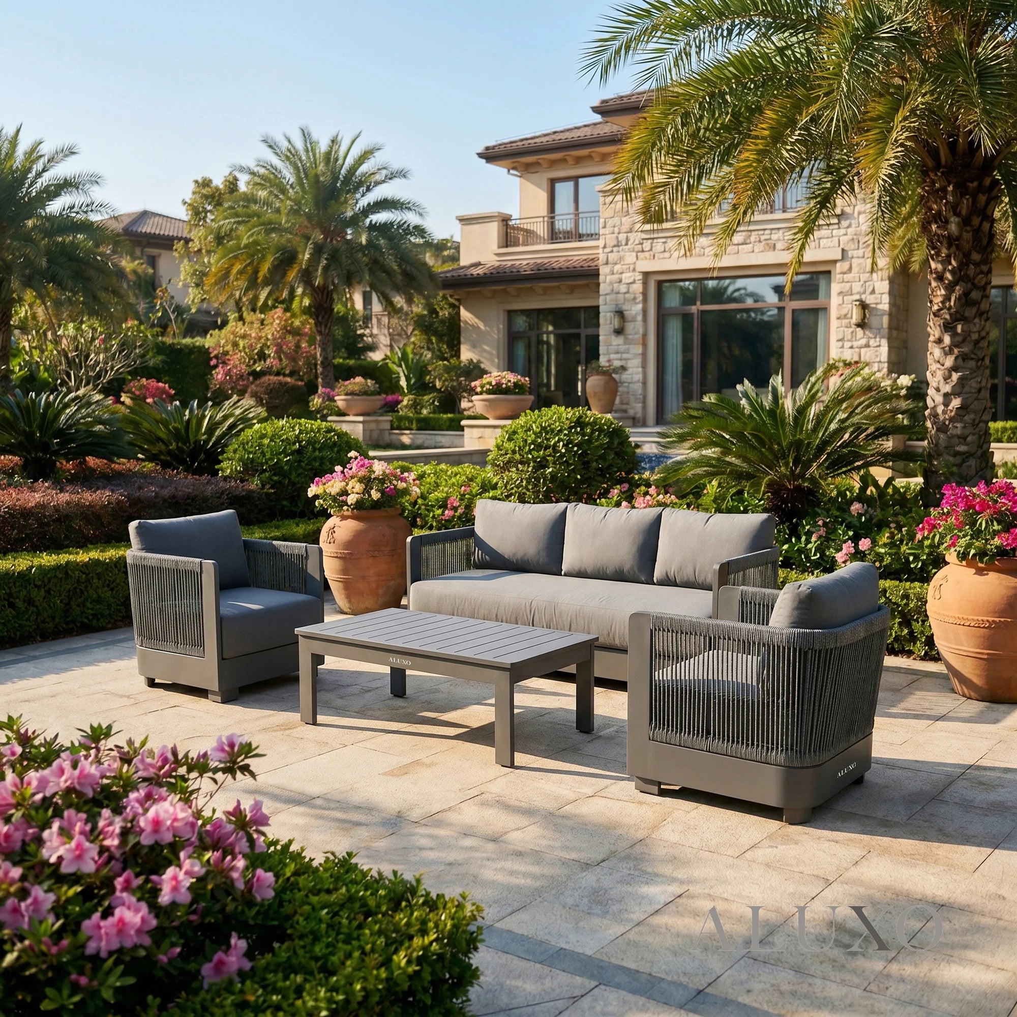Ares Outdoor Lounge Set - Onyx - 5 Seater