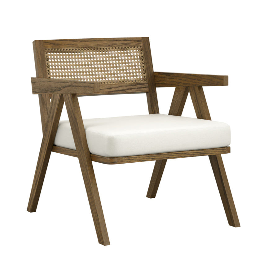 Arizona Weave Smoked Wood & Ecru Accent Chair