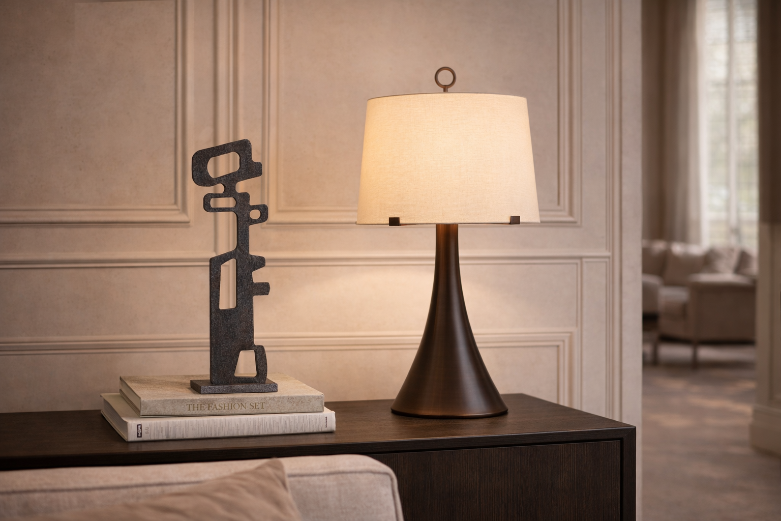 Ashspire Sculpture - Textured Charcoal Surface