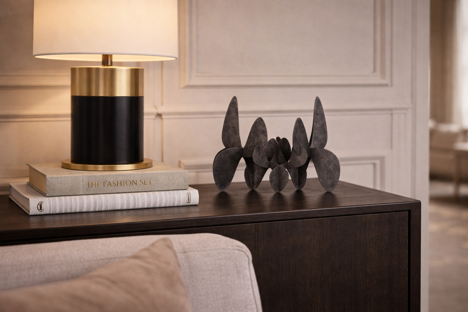 Ashwave Sculpture - Textured Charcoal Surface