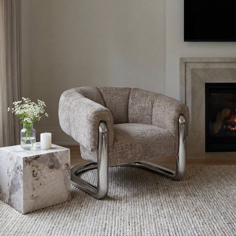 Audrey Dark Beige Chair lifestyle
