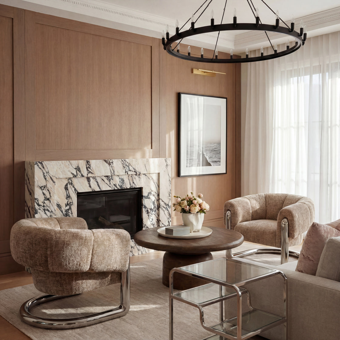Audrey Dark Beige Chairs lifestyle