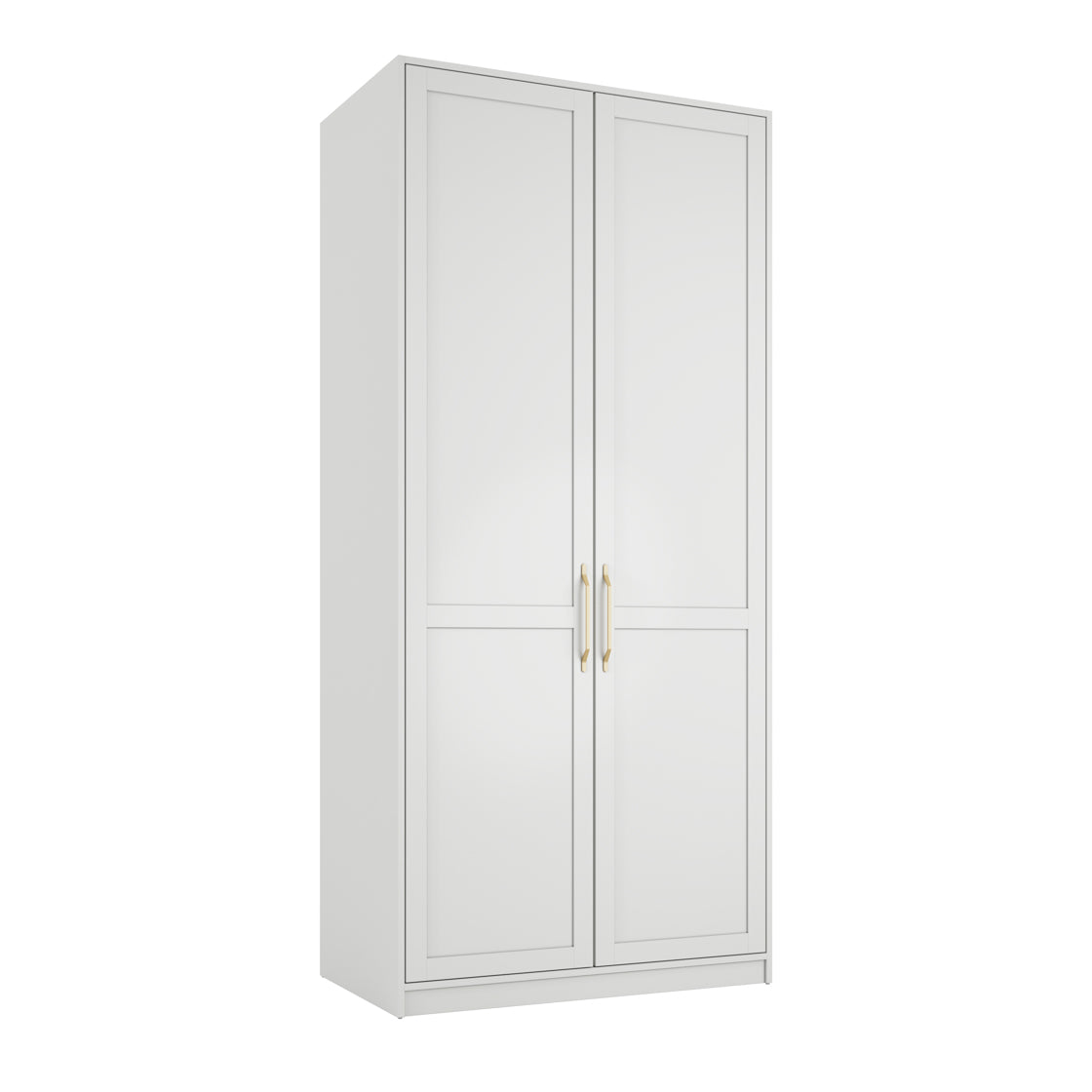 Austen White & Gold Double Wardrobe