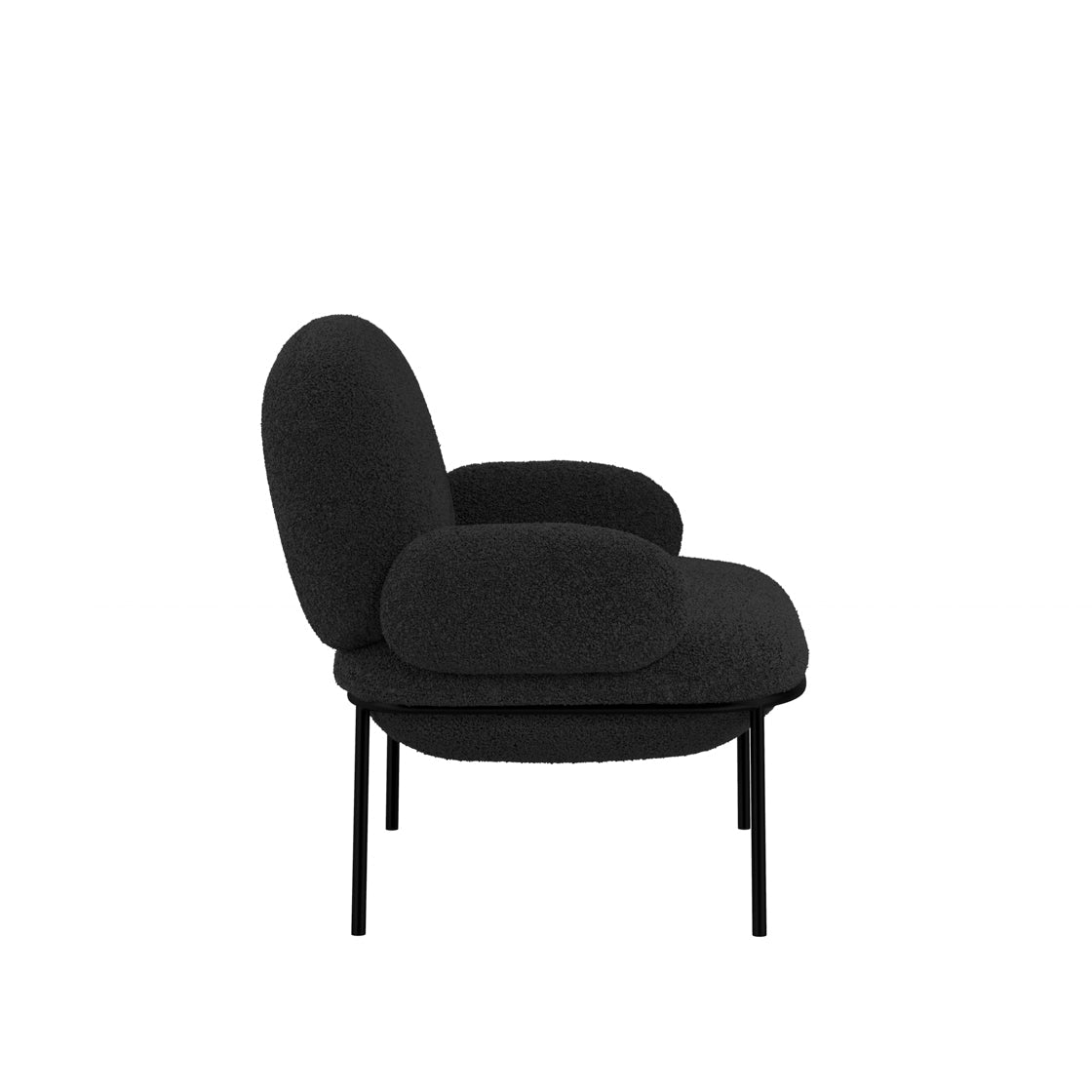 Avery Black Chair side