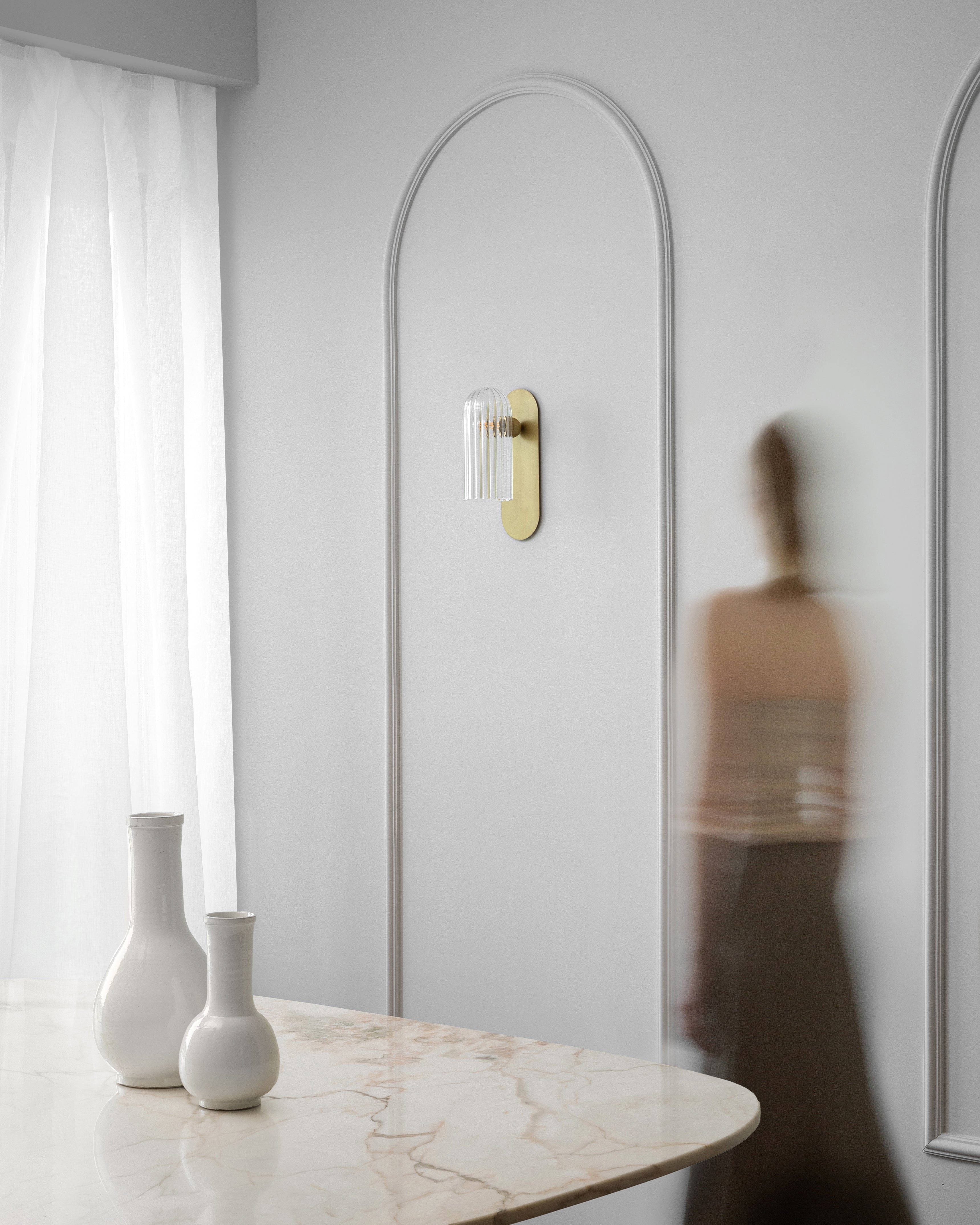 Schwung Odyssey Paris Burnished Brass Wall Light