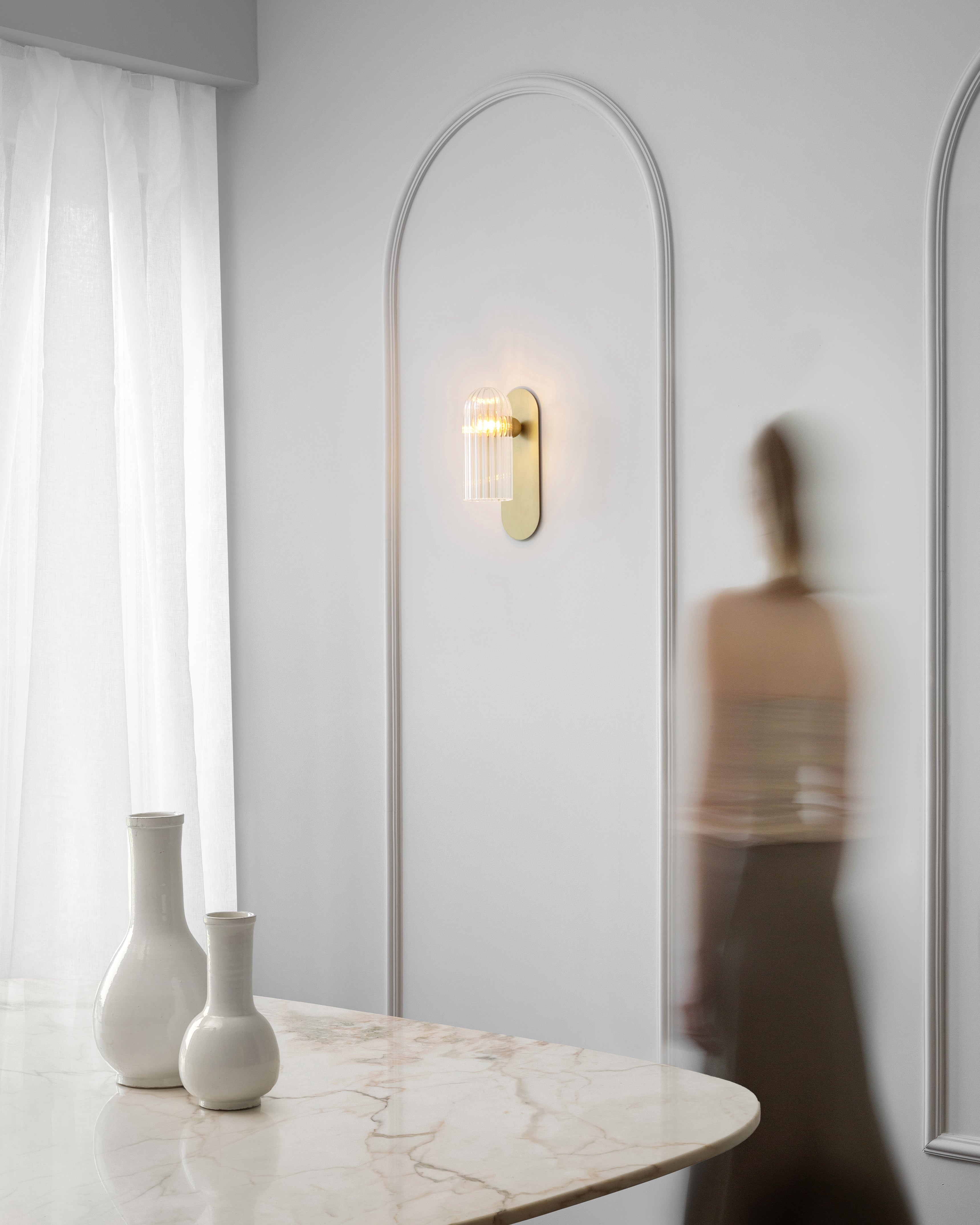 Schwung Odyssey Paris Burnished Brass Wall Light