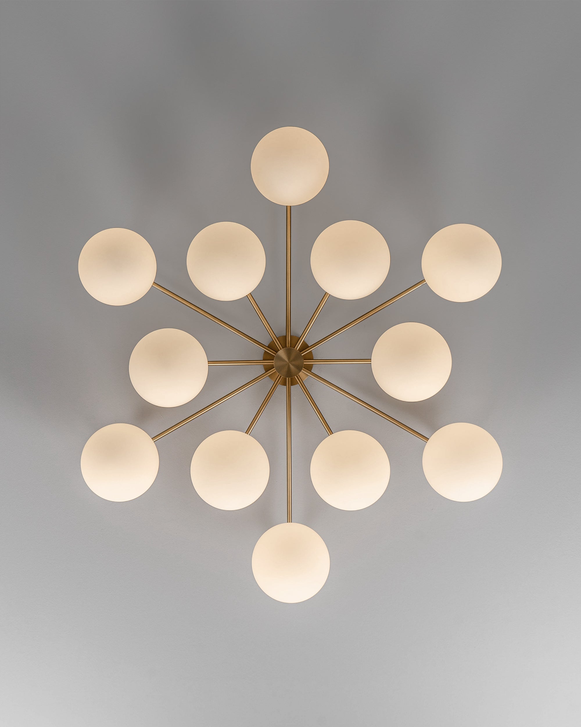 Schwung Orion Round Burnished Brass Ceiling Light