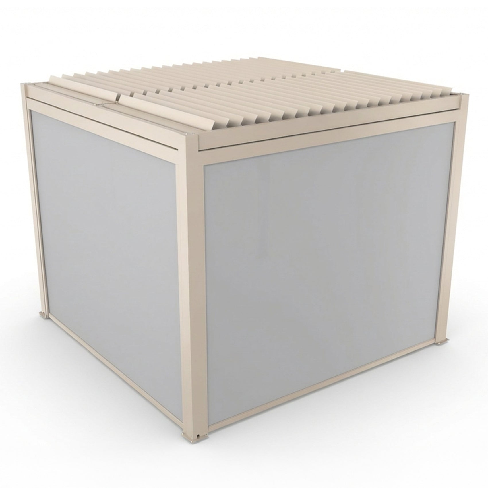 Como Pergola Drop Screen 270x218 / Textilene Latte / Zip Blind