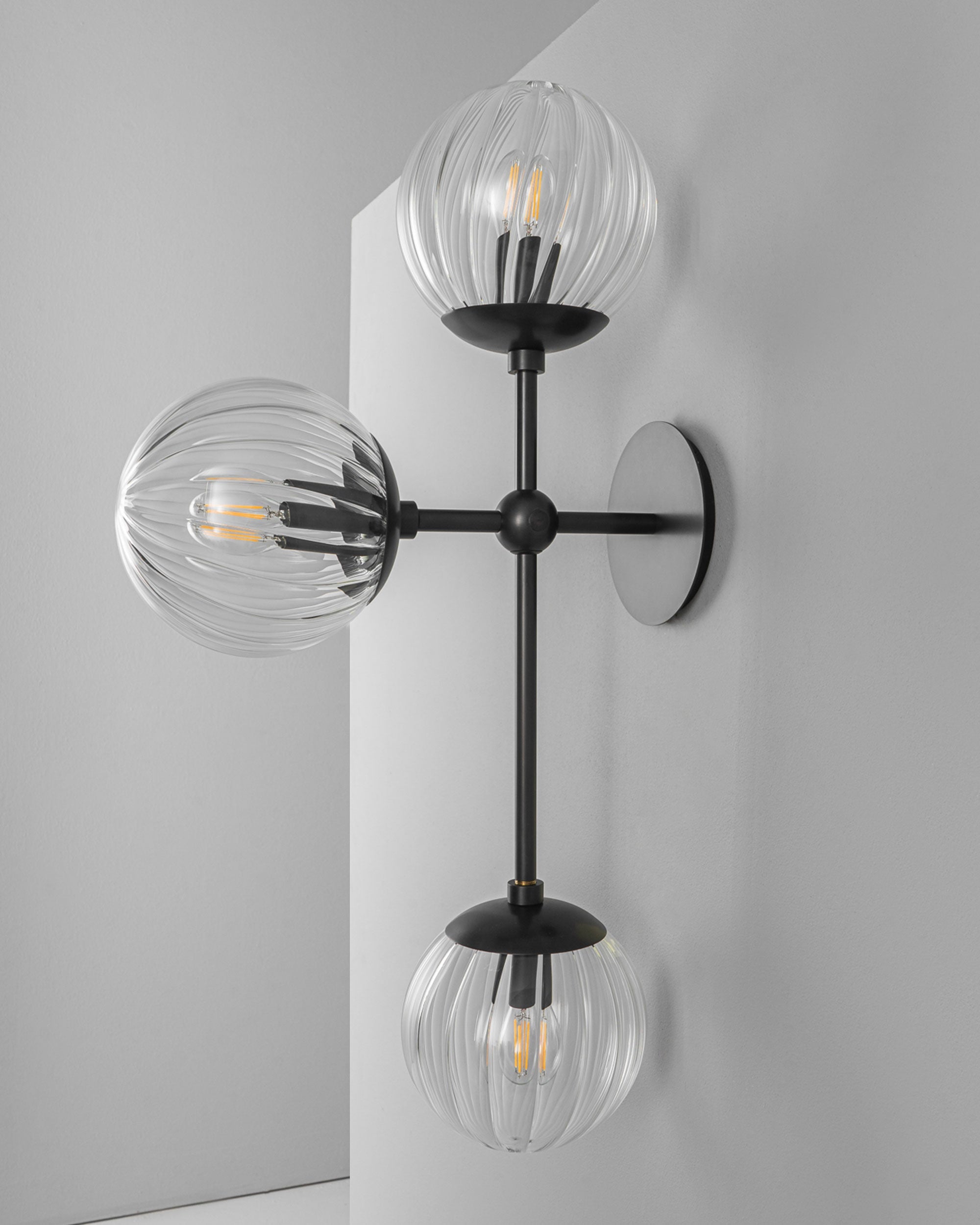 Schwung Armstrong Triple Globe Wall Light 3 Lights