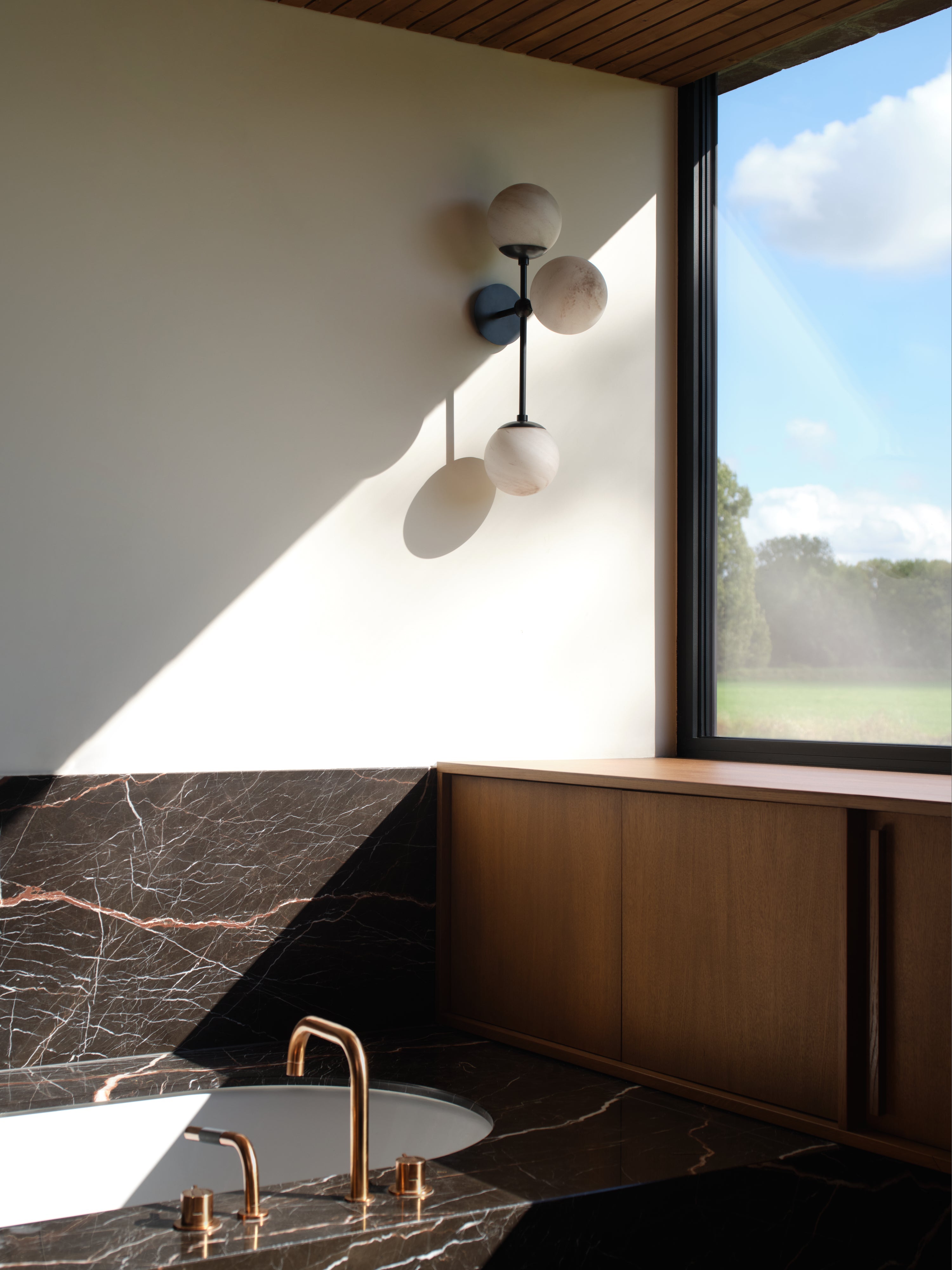 Schwung Armstrong Triple Globe Wall Light 3 Lights