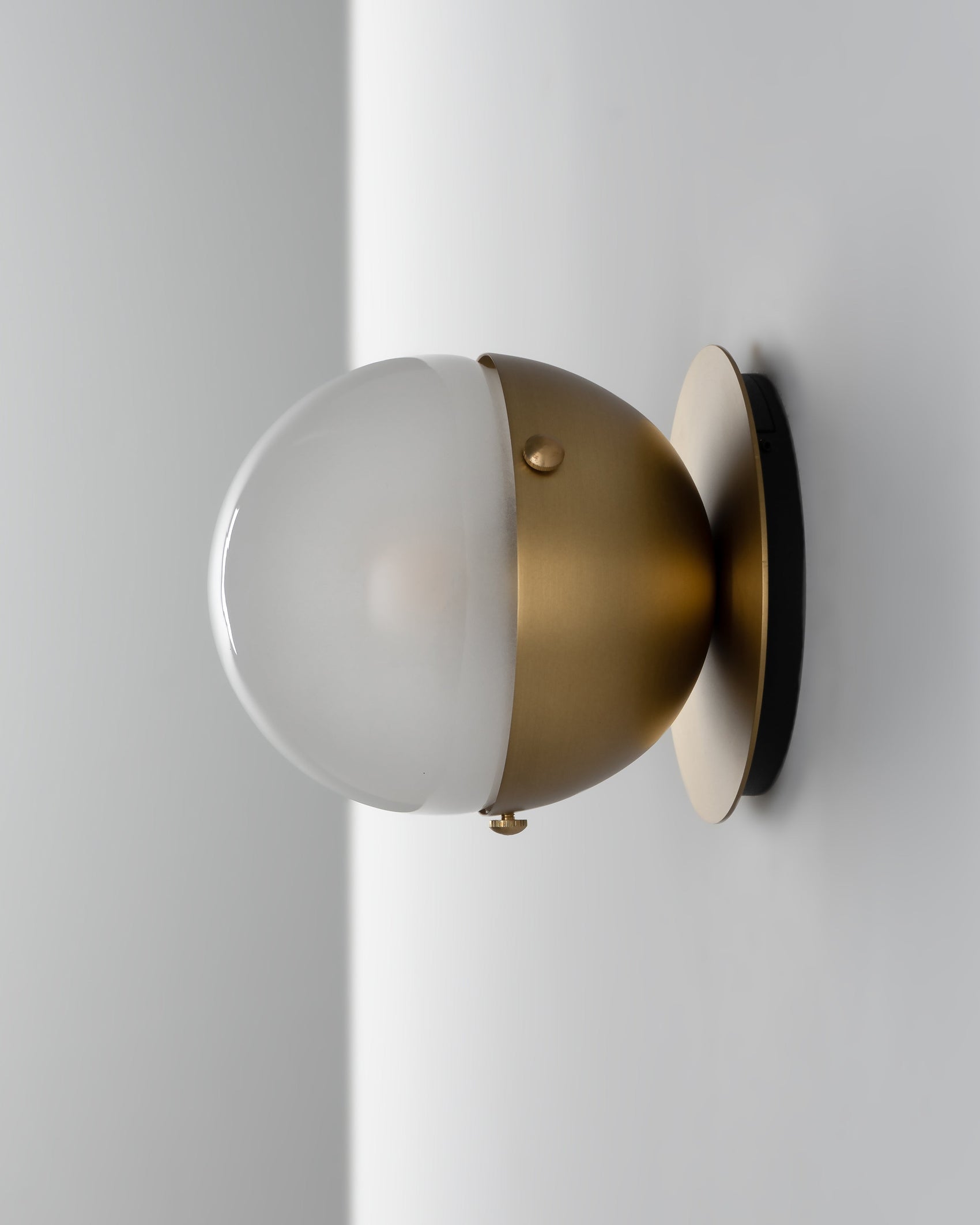 Schwung Molecule Frosted Burnished Brass Wall Light
