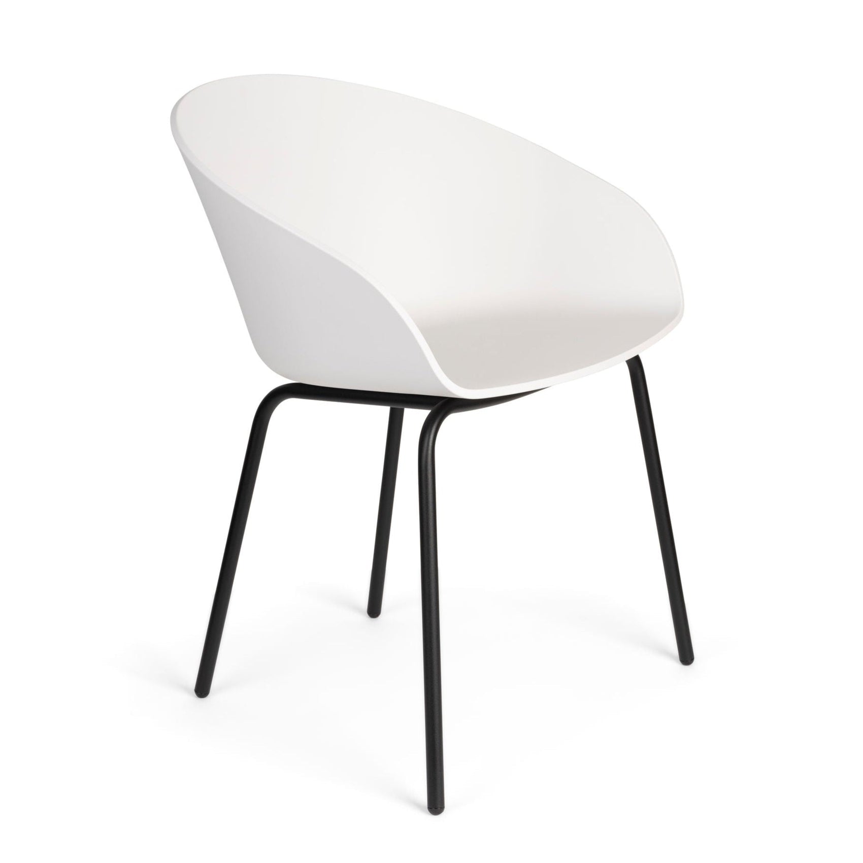 Zuiver Set of 2 Void Milk White Curved Dining Chairs