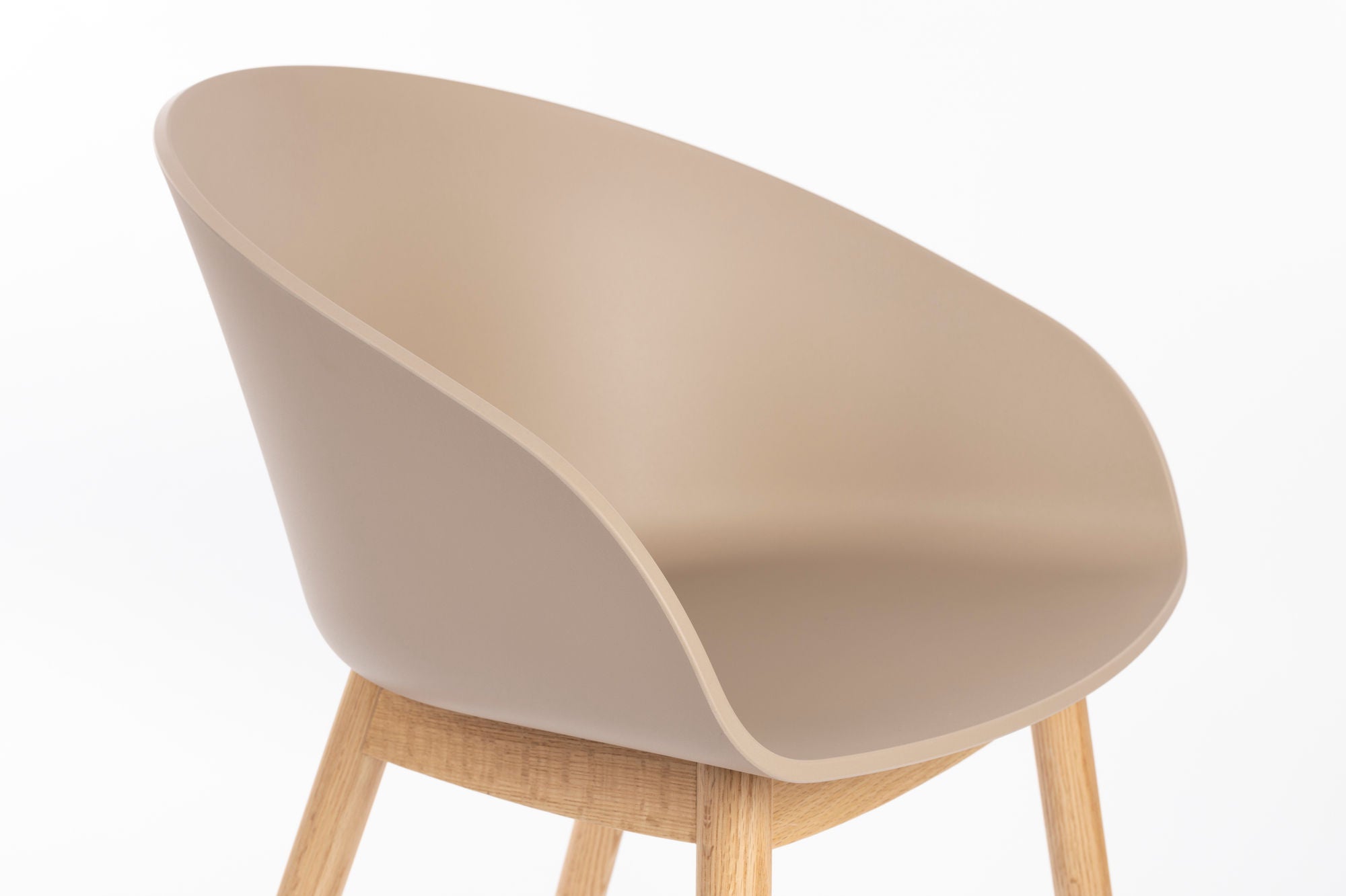 Zuiver Set of 2 Void Oak Latte Brown Armchair