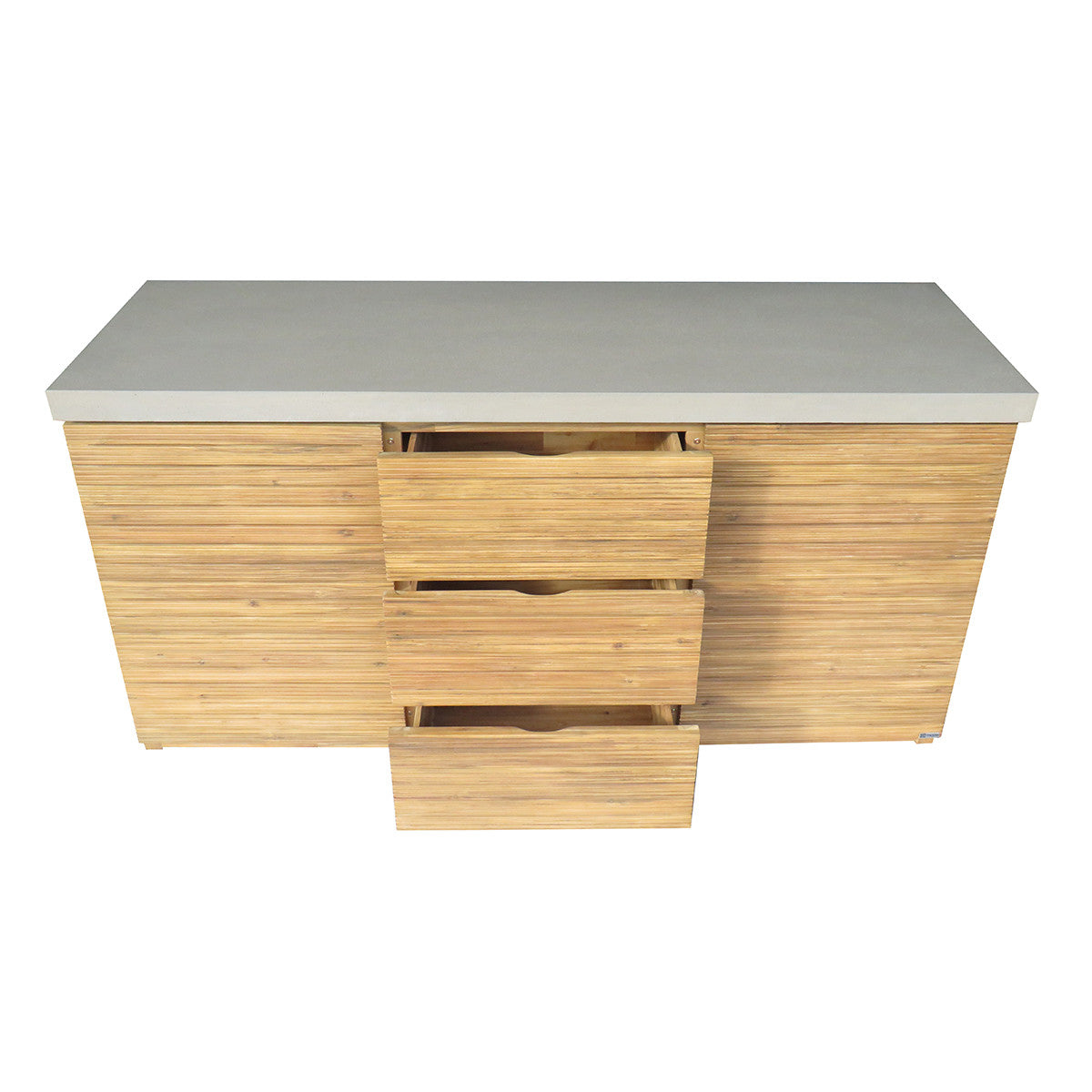 Maze Bali Acacia Wood Outdoor Kitchen Triple Unit