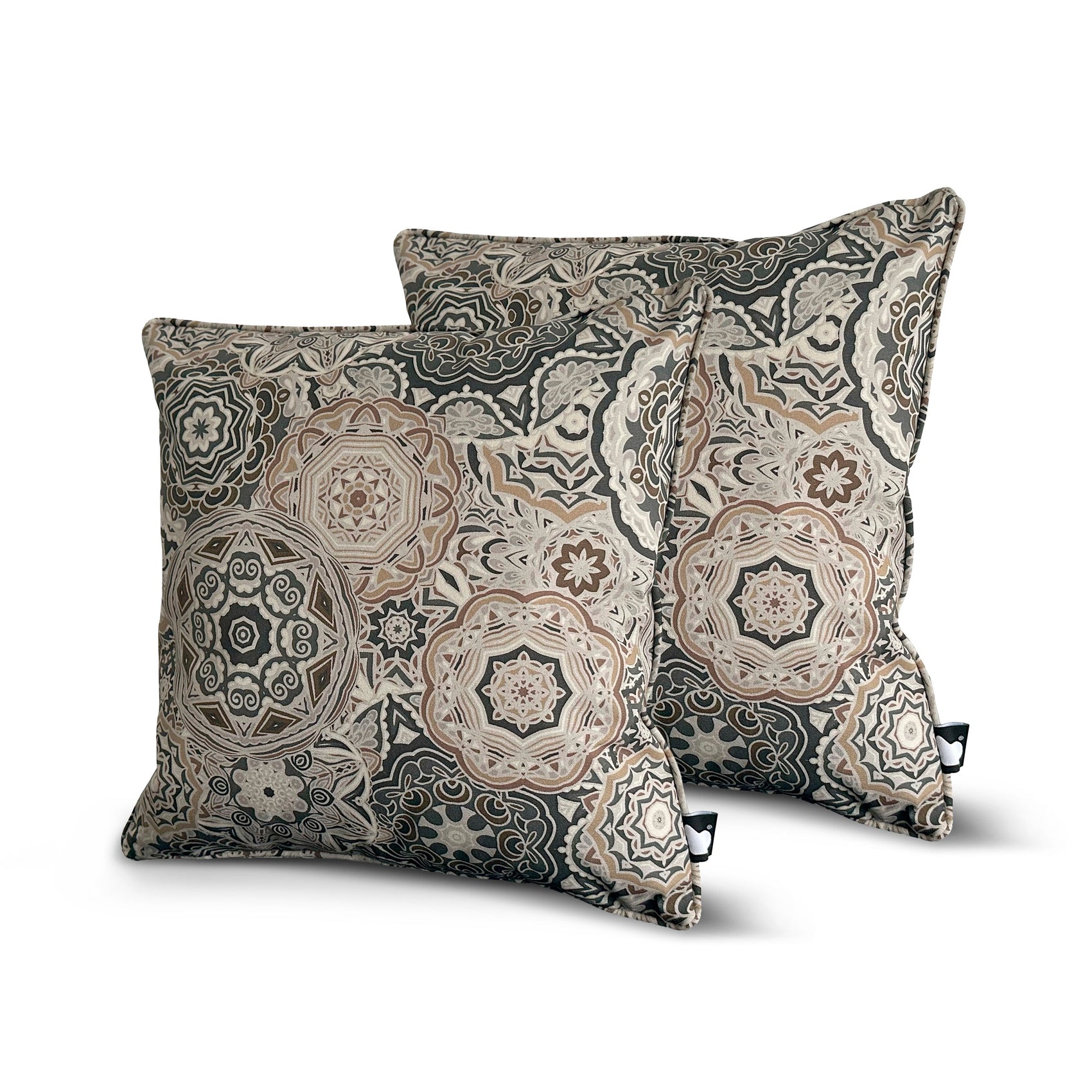 Extreme Lounging Outdoor B-Cushion Mandala Elephant (Grey) | Pack of 2