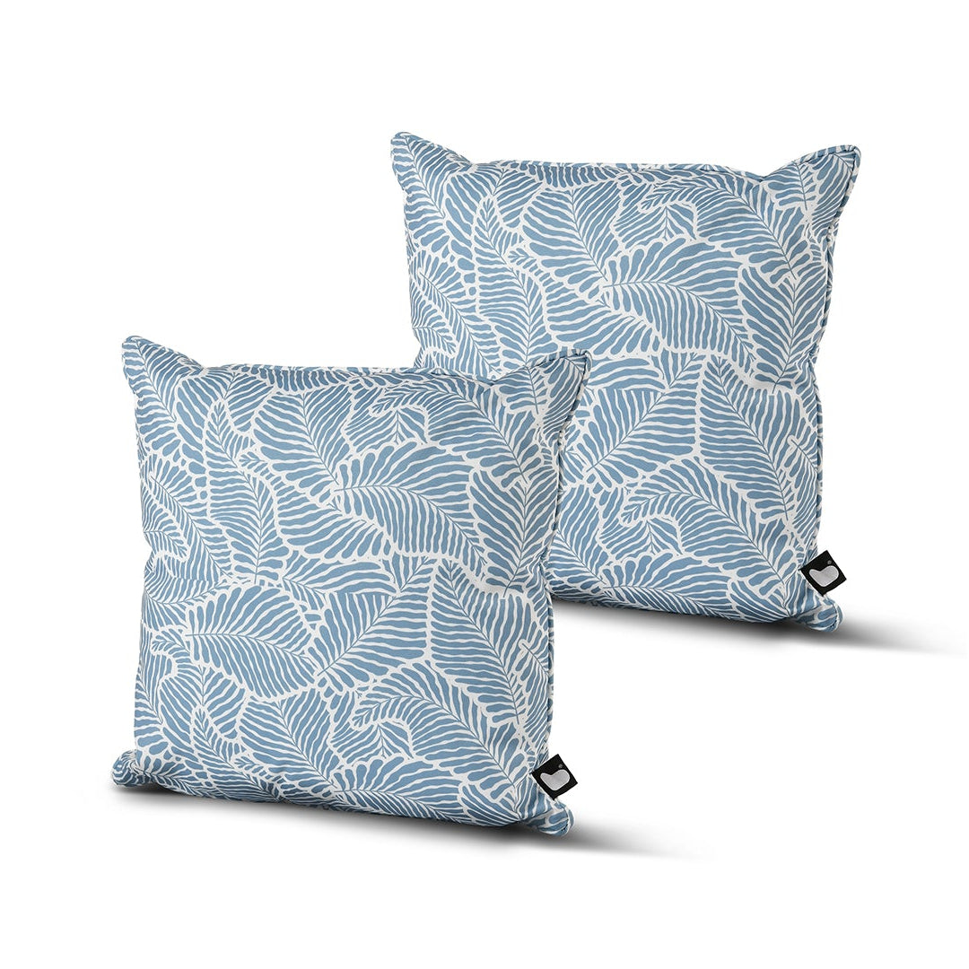 Extreme Lounging Outdoor B-Cushion Oasis Leaf Sea Blue | Pack of 2