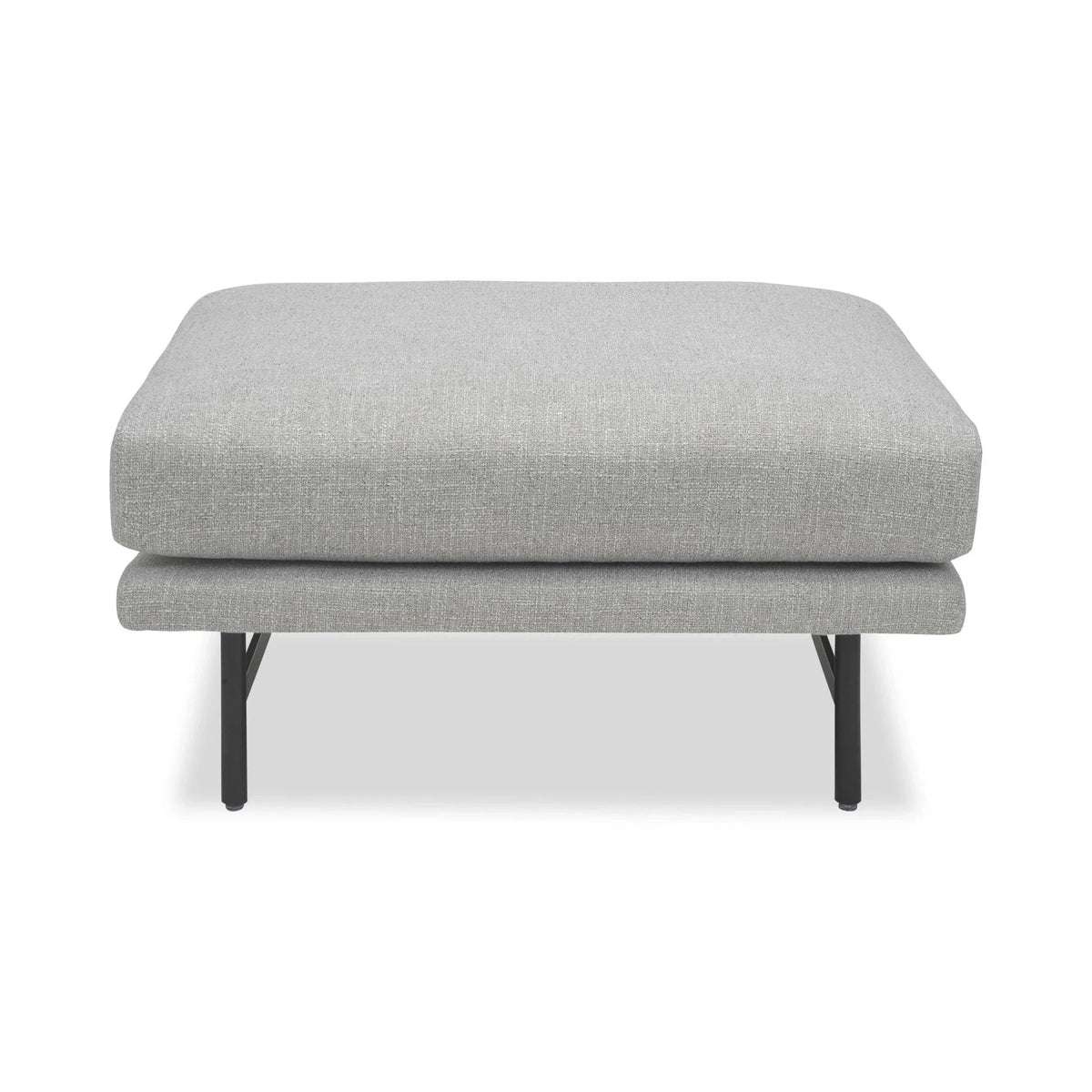 Mossi Oscar Light Grey Linen Look Ottoman