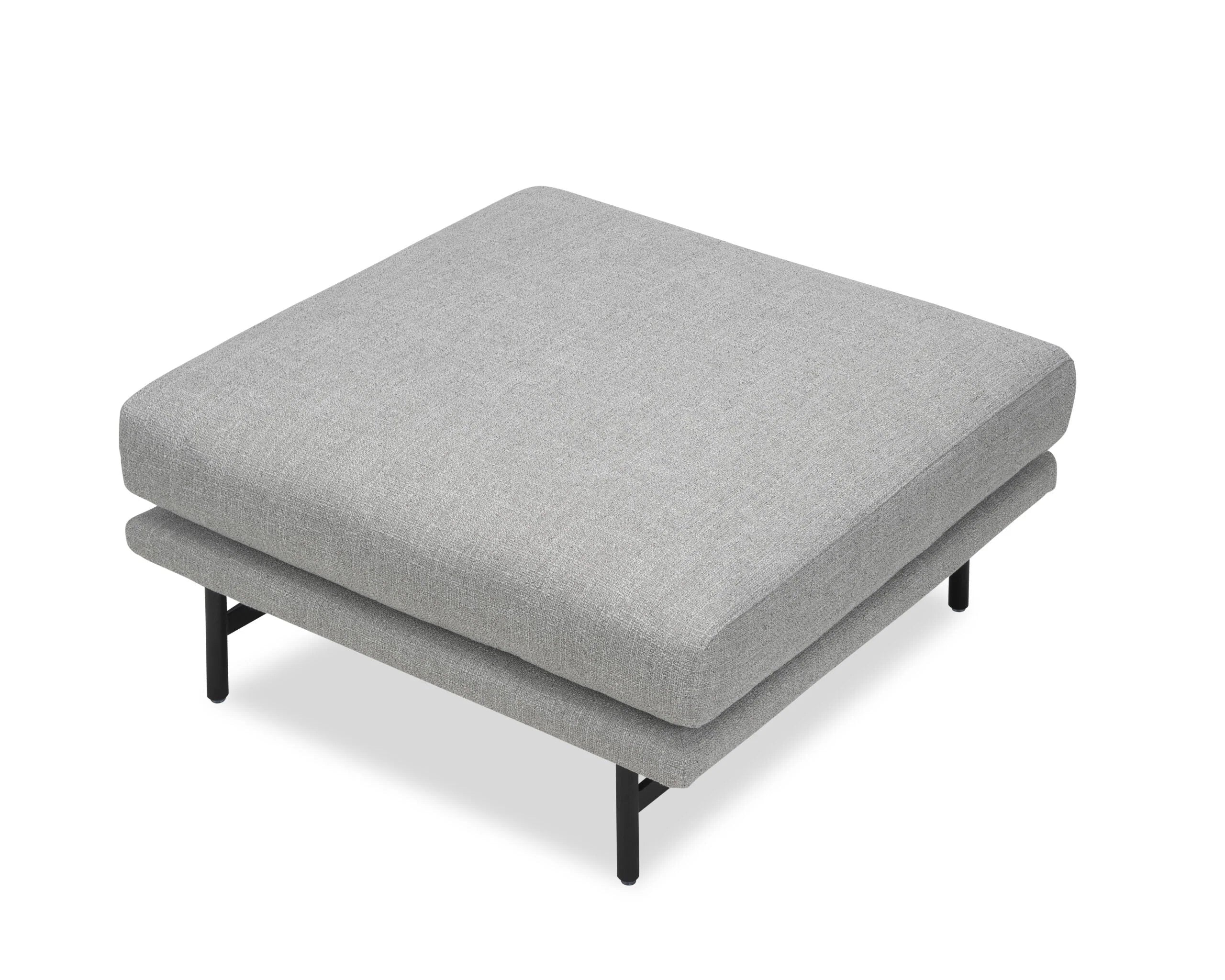 Mossi Oscar Light Grey Linen Look Ottoman