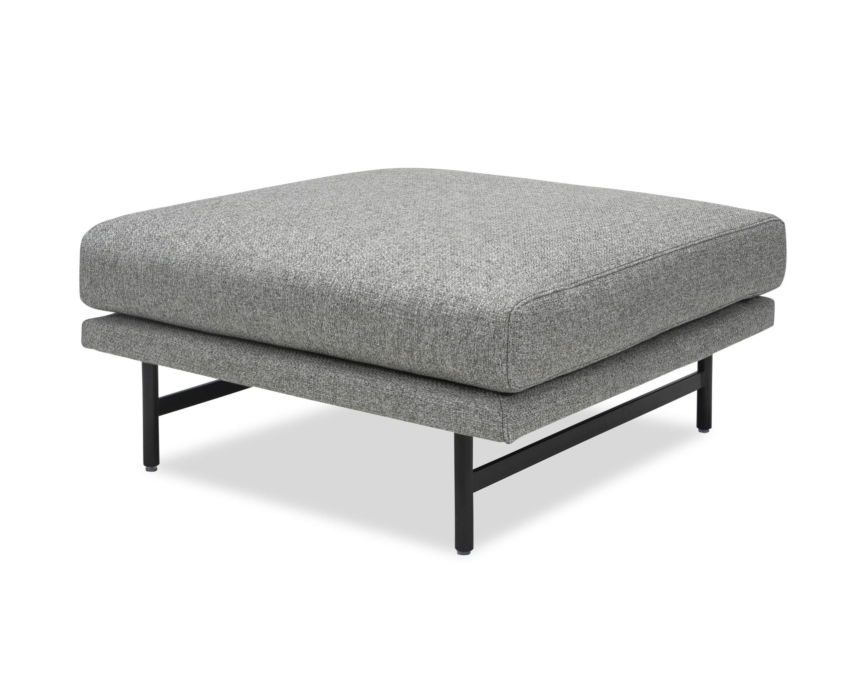 Mossi Emporio Grey Linen Look Ottoman