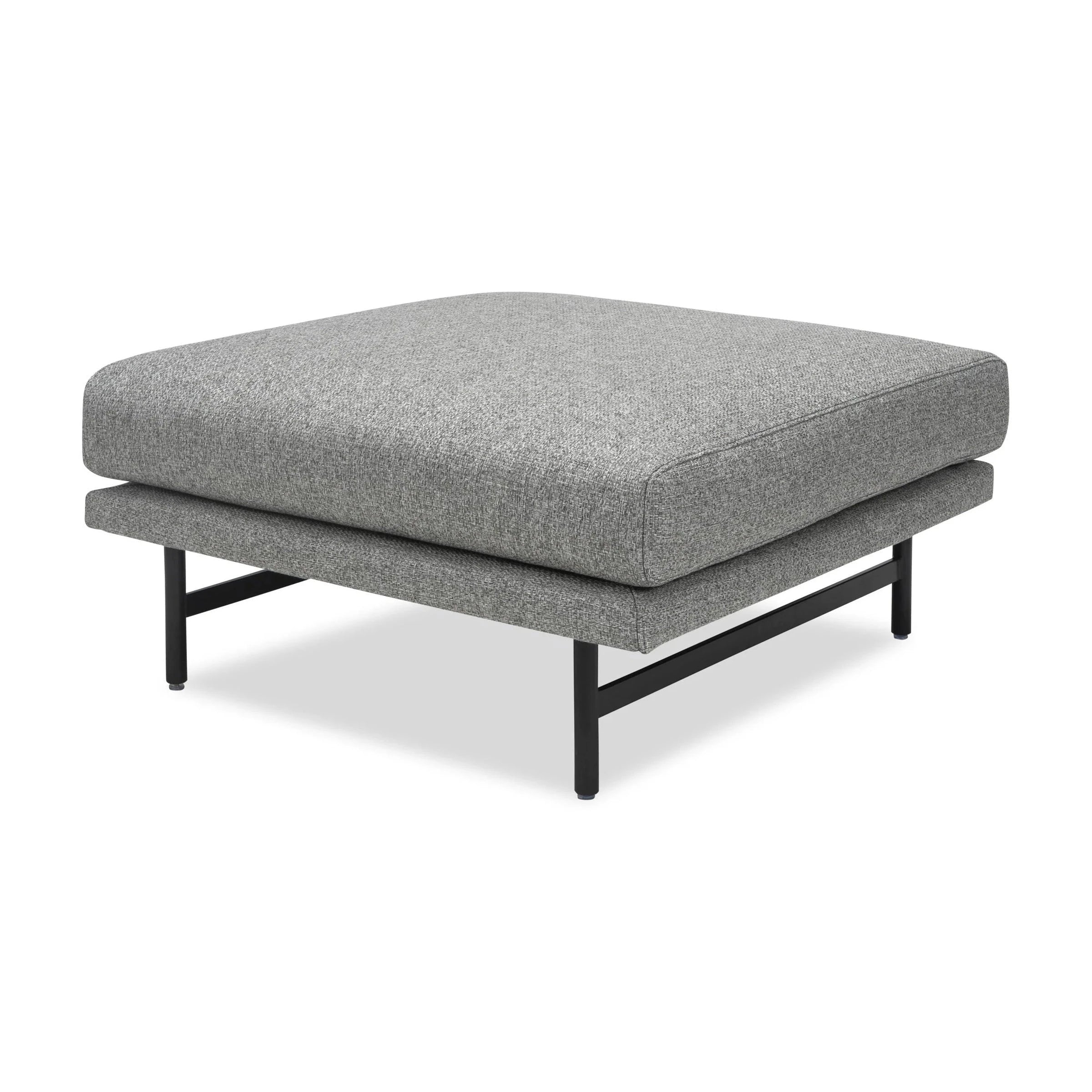 Mossi Emporio Grey Linen Look Ottoman