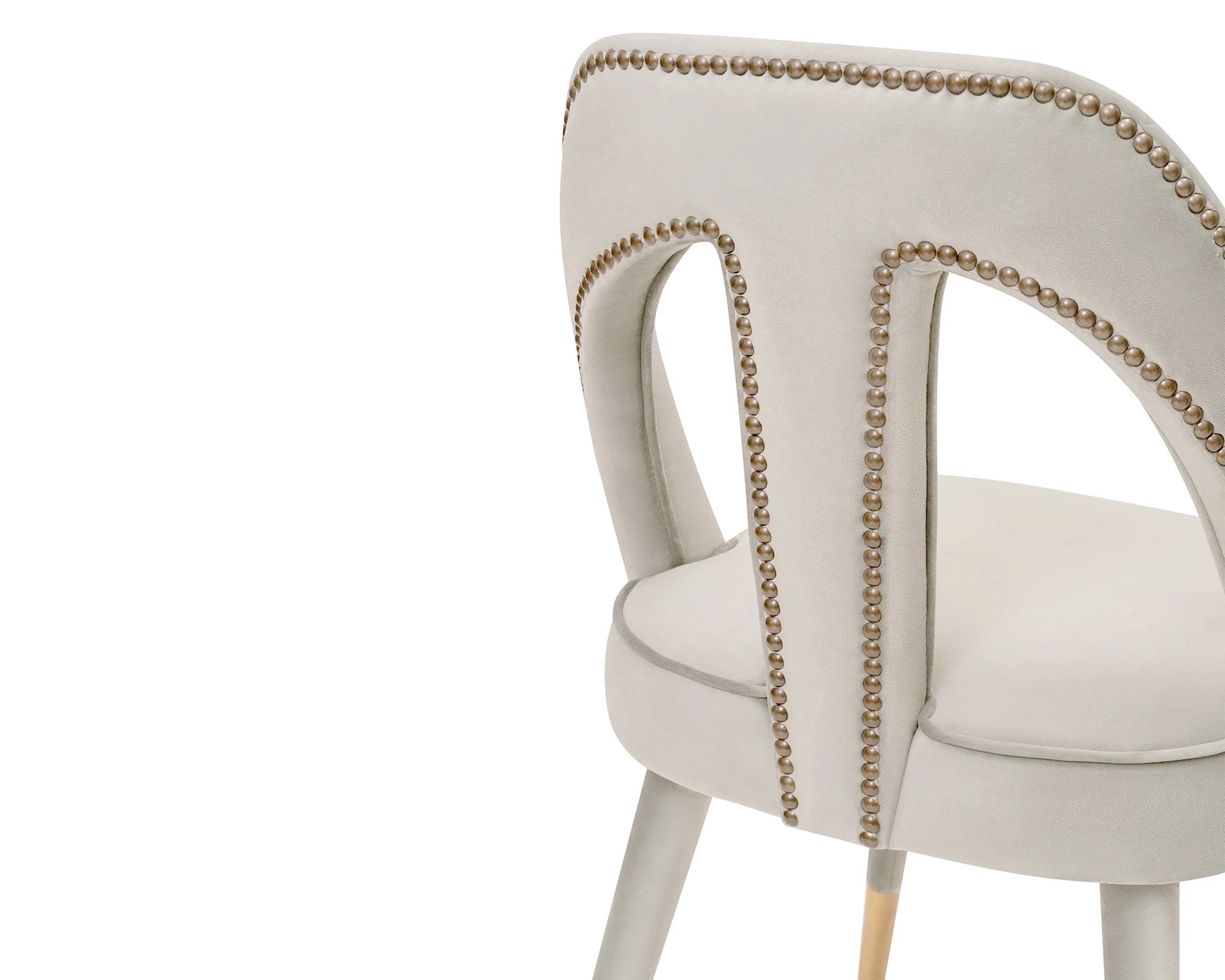 Pigalle Kaster Light Grey Velvet Dining Chair