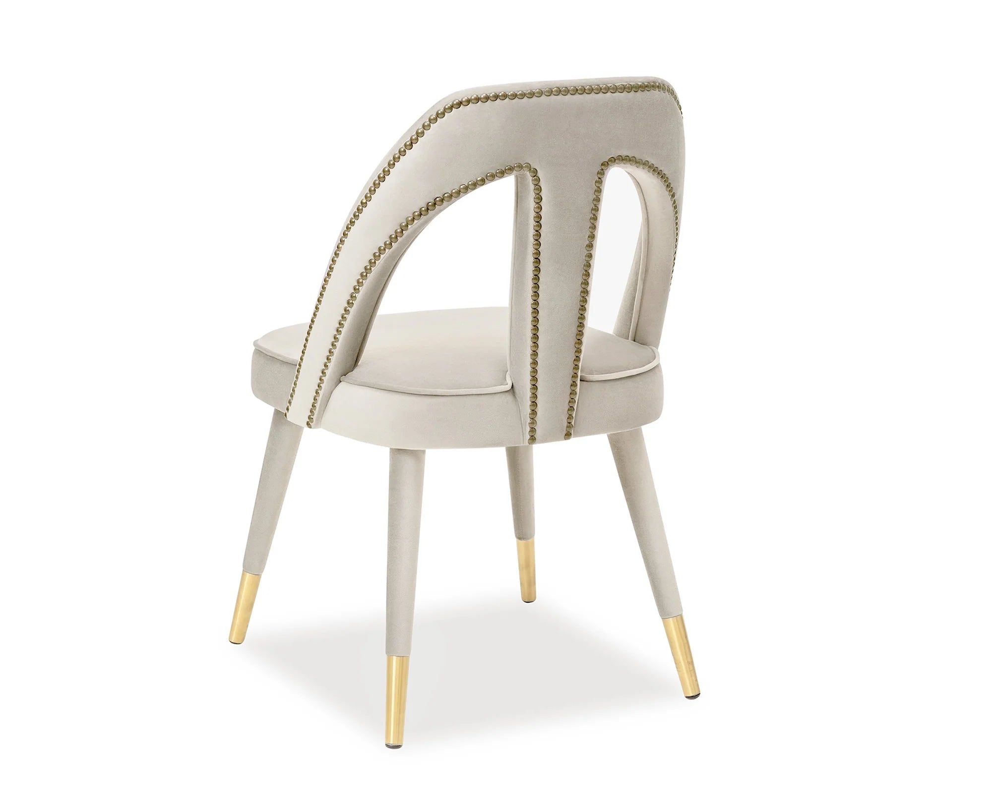 Pigalle Kaster Light Grey Velvet Dining Chair