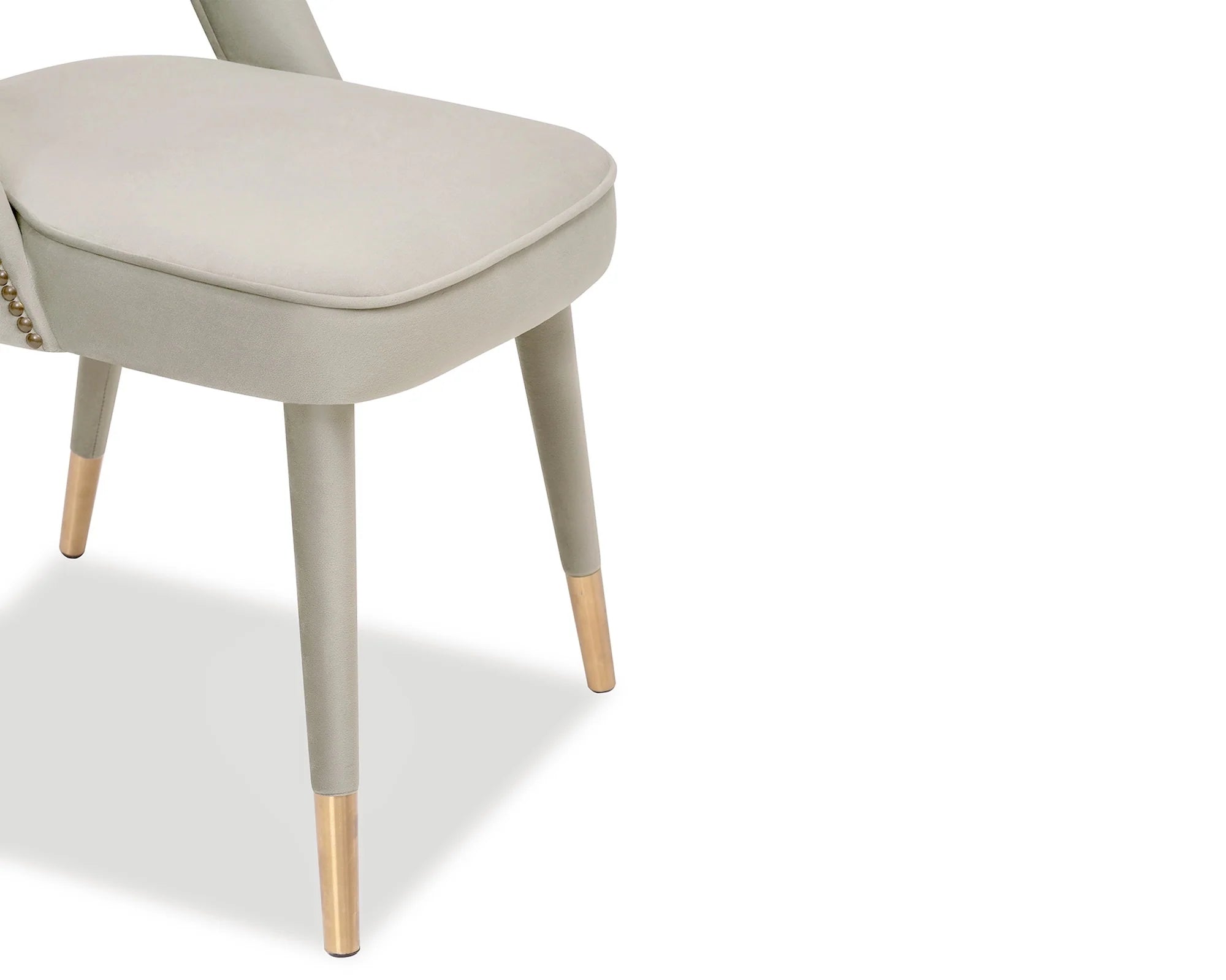 Pigalle Kaster Light Grey Velvet Dining Chair