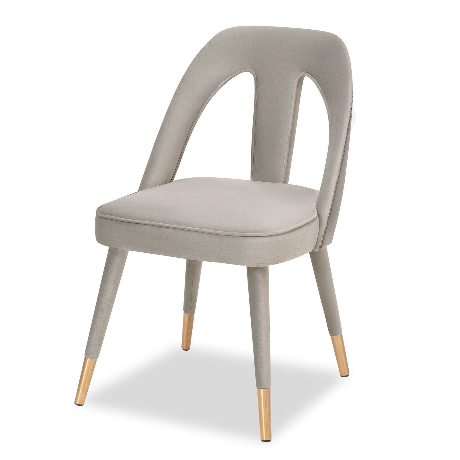 Pigalle Kaster Light Grey Velvet Dining Chair