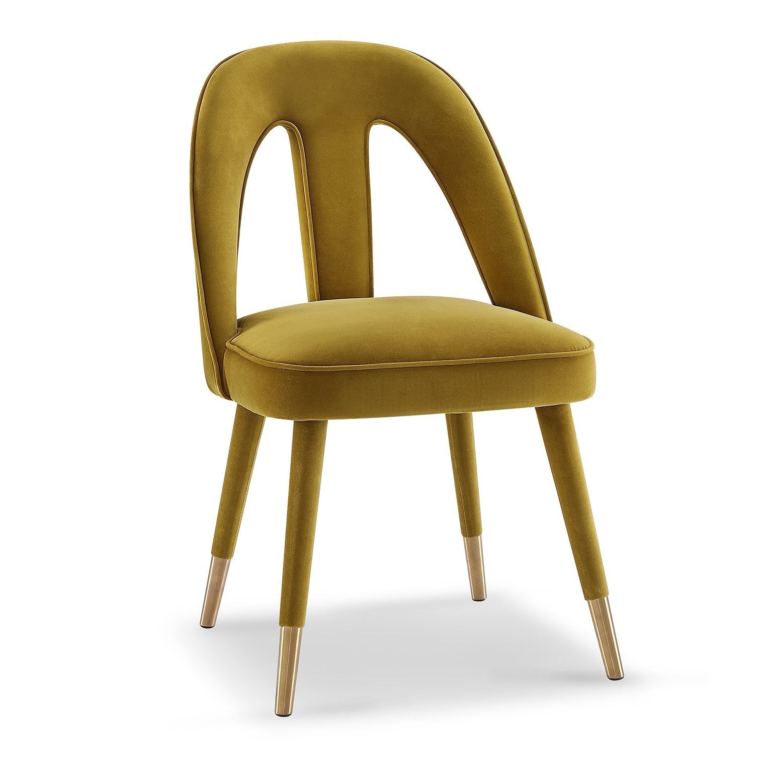 Pigalle Kaster Mustard Velvet Dining Chair