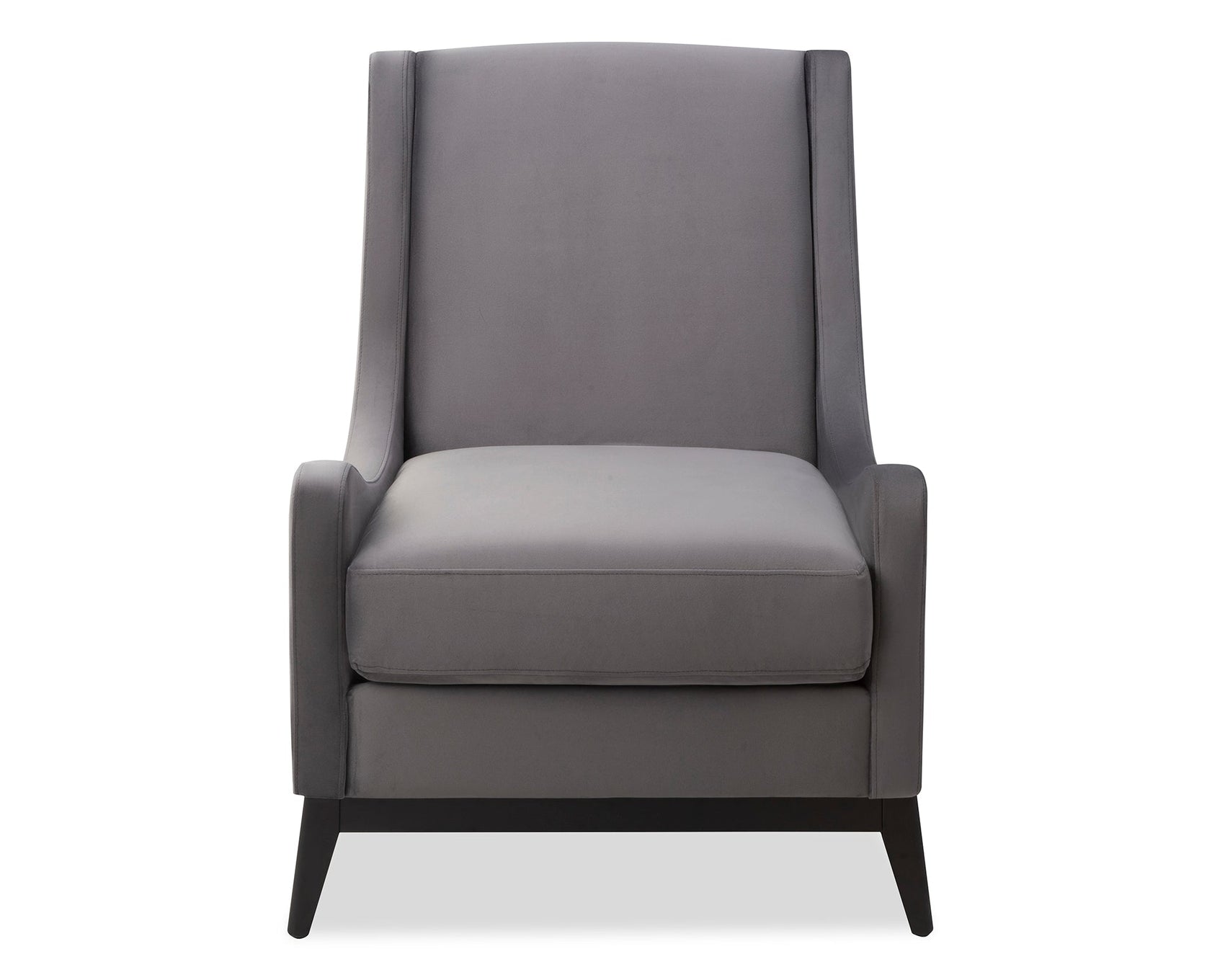 Lima Night Grey Velvet Armchair