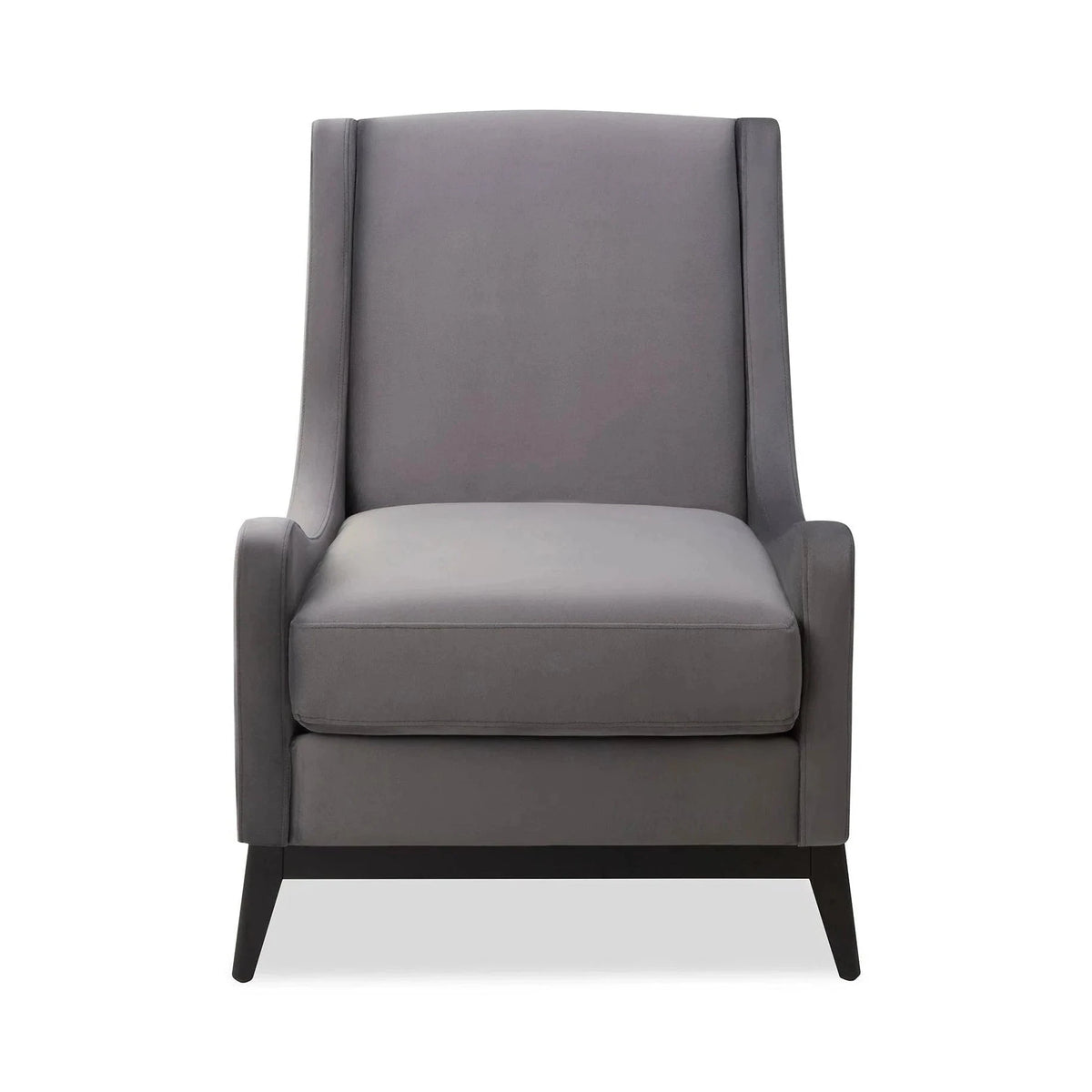 Lima Night Grey Velvet Armchair