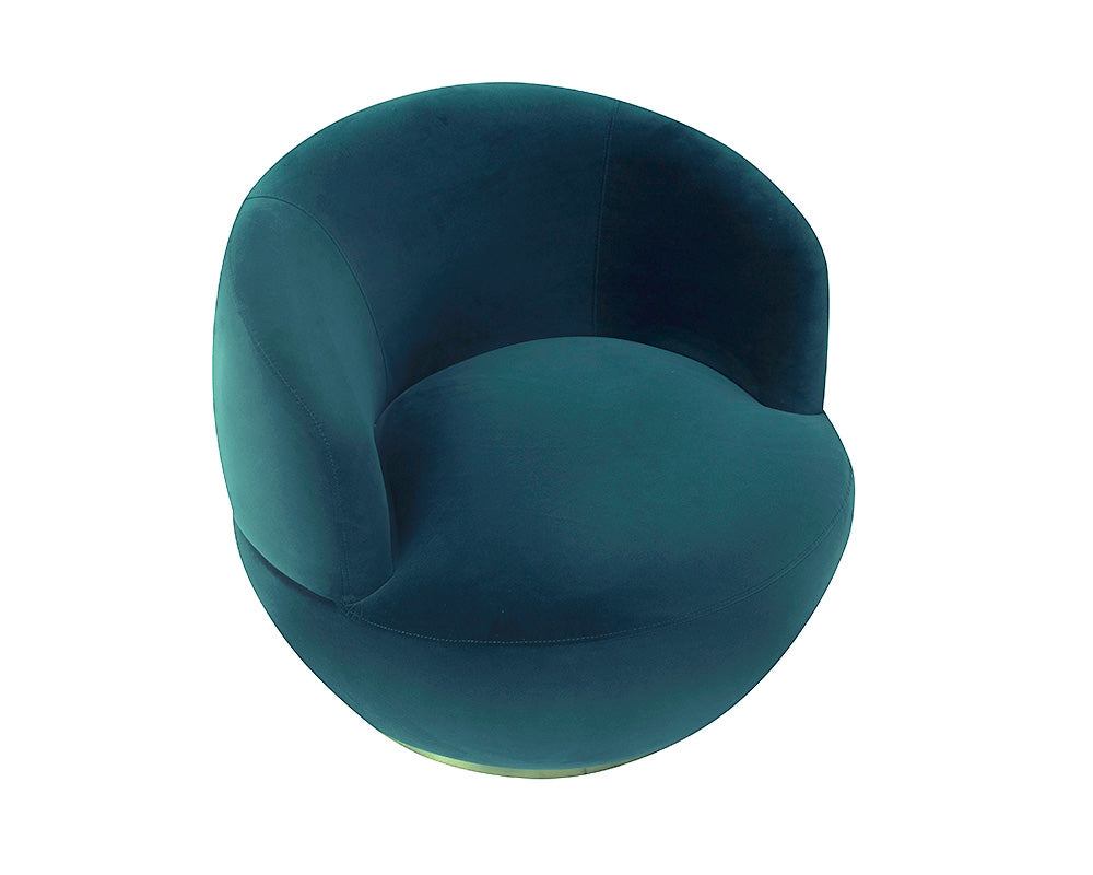 Vitale Armchair - Baxter Deep Sea Velvet