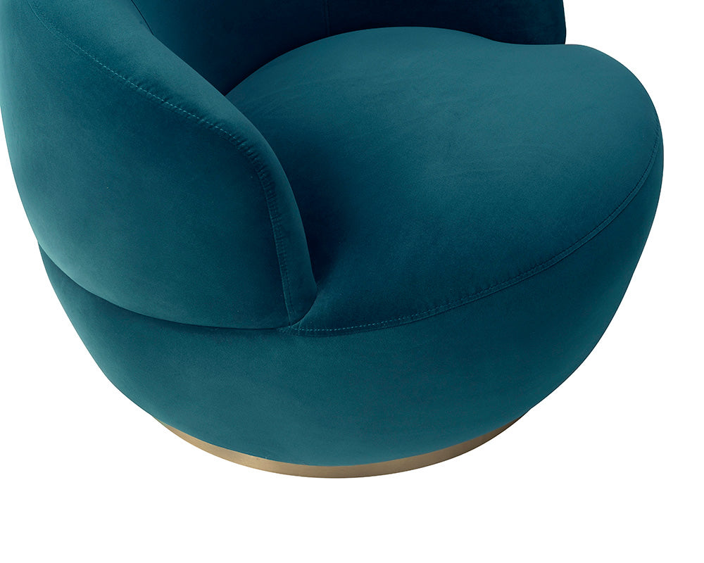 Vitale Armchair - Baxter Deep Sea Velvet
