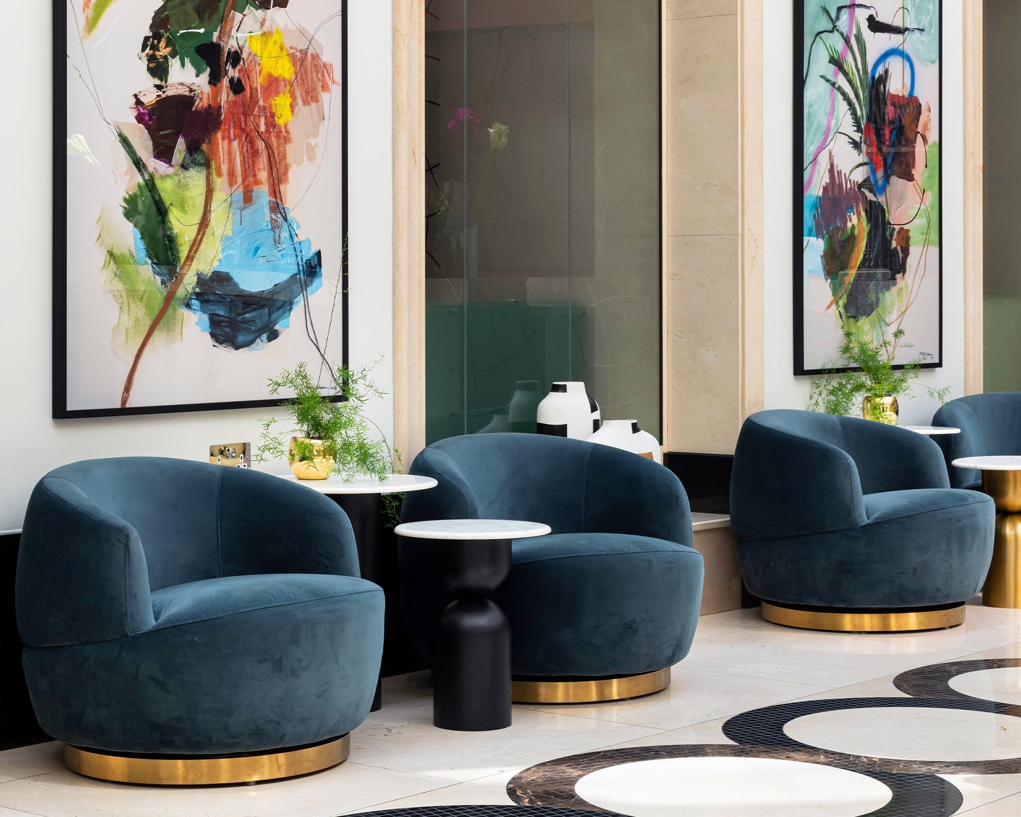 Vitale Armchair - Baxter Deep Sea Velvet
