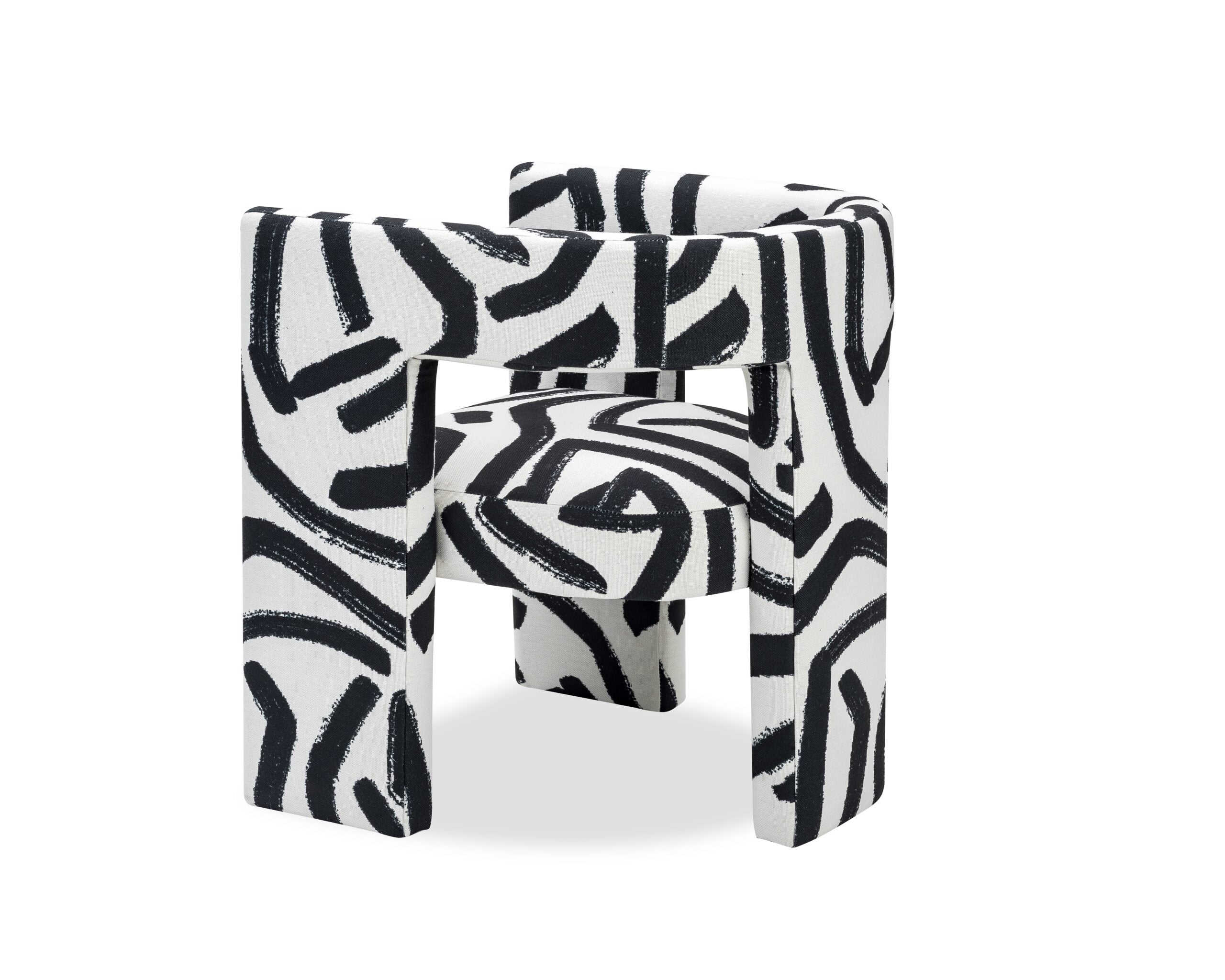 Archer Armchair - Graphic Black & White