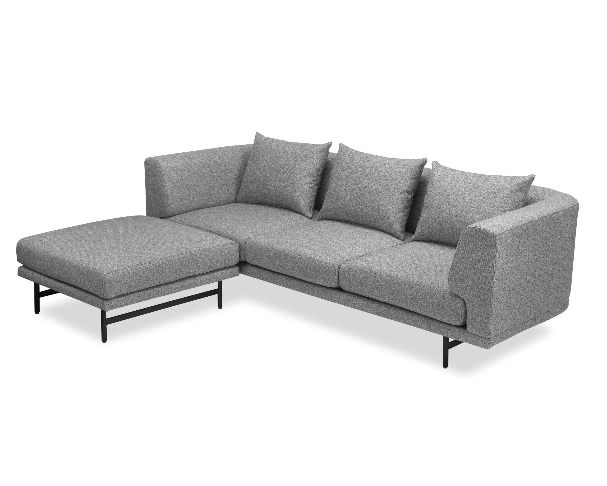 Mossi Emporio Grey Linen Look 3 Seater Sofa