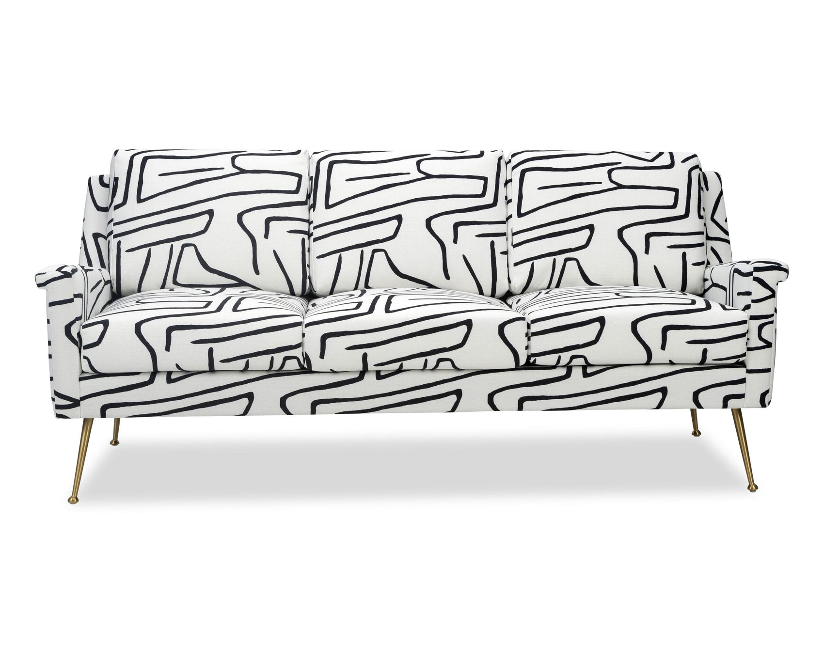Lidmar Zebra Black & White Linen 3 Seater Sofa