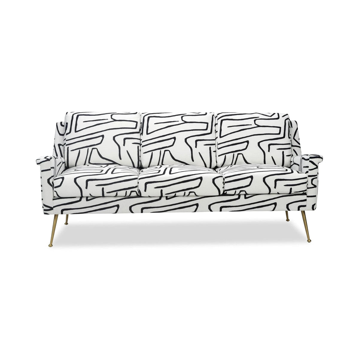 Lidmar Zebra Black & White Linen 3 Seater Sofa