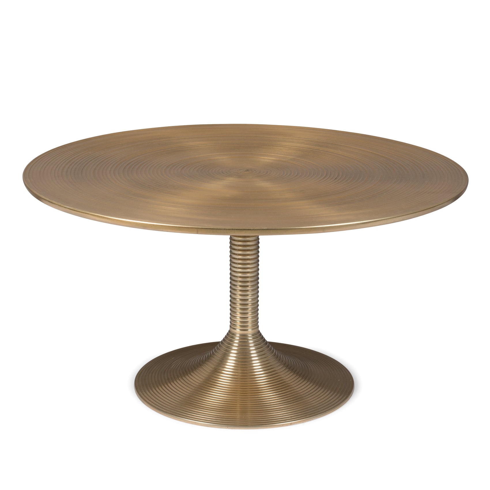 Bold Monkey Hypnotising Gold Round Coffee Table